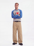 Dewpoint - Button Straight-Leg Wide Cargo Pants