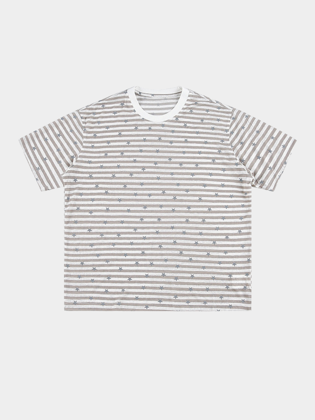 Ashdrift - Unisex Striped Star Lyocell Short Sleeve T-Shirt