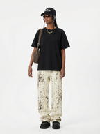 PineWind - Unisex Breathable Cotton Letter Print T-Shirts