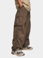 FireChair - Plaid Loose-Fit Utility Wide-Leg Pants