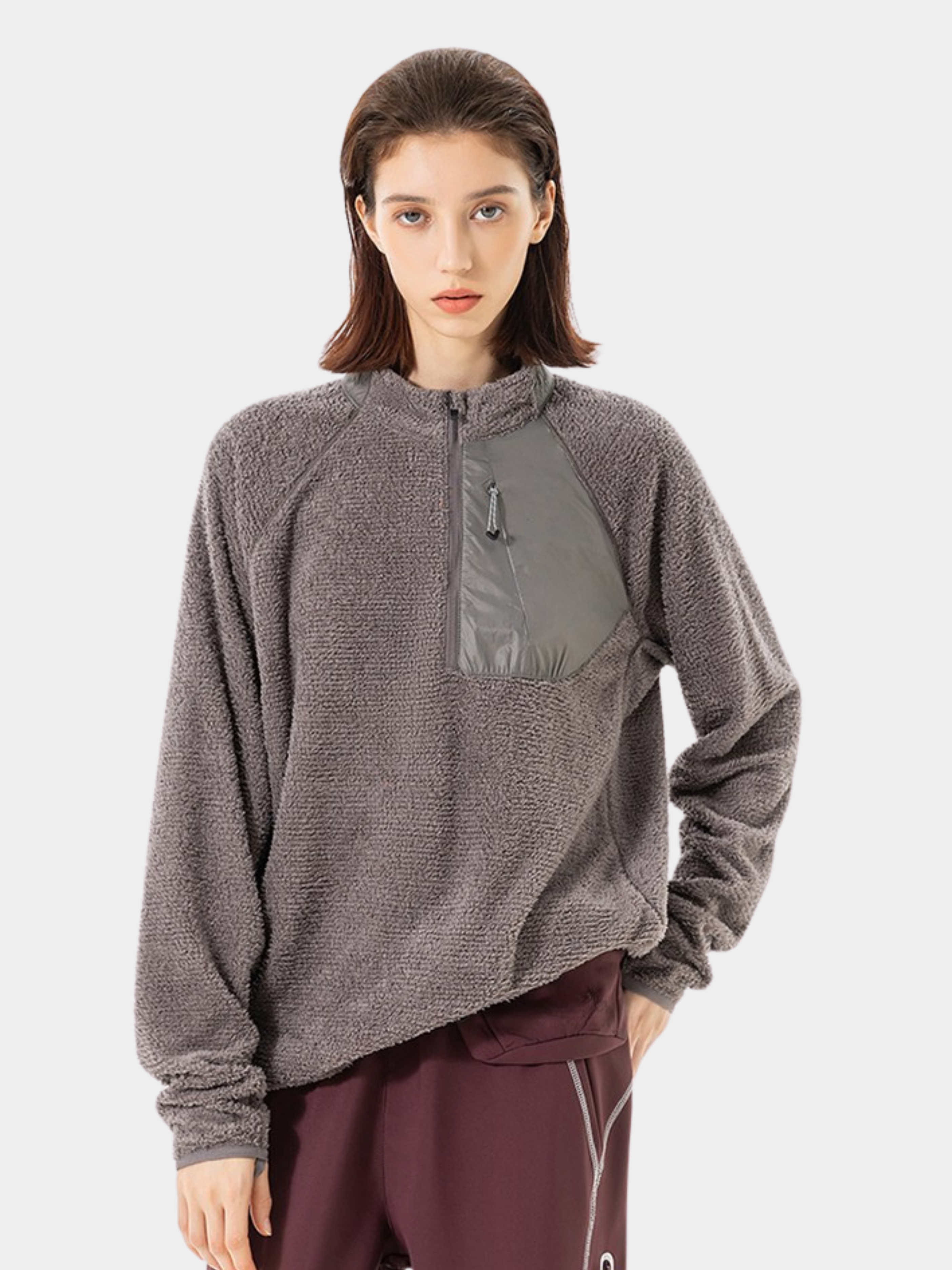 Arcadia - Unisex Half-Zip Fleece Liner Mock Neck Sweatshirt