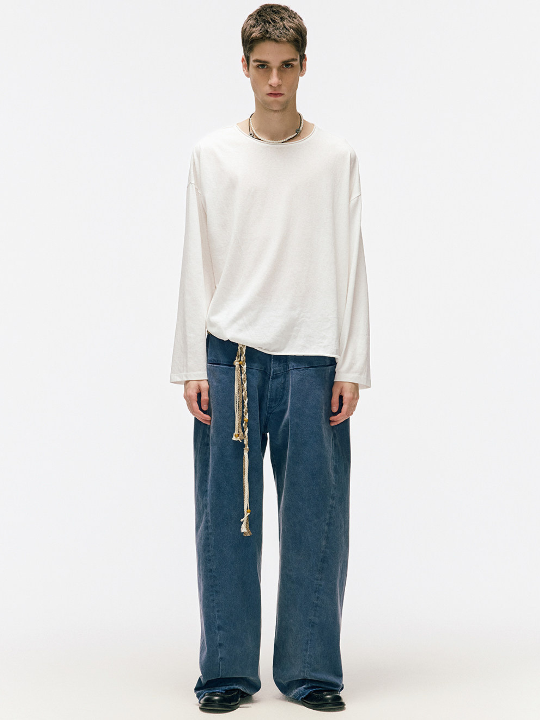 FreeSpirit - Unisex Slub Cotton Curved-Leg Pants