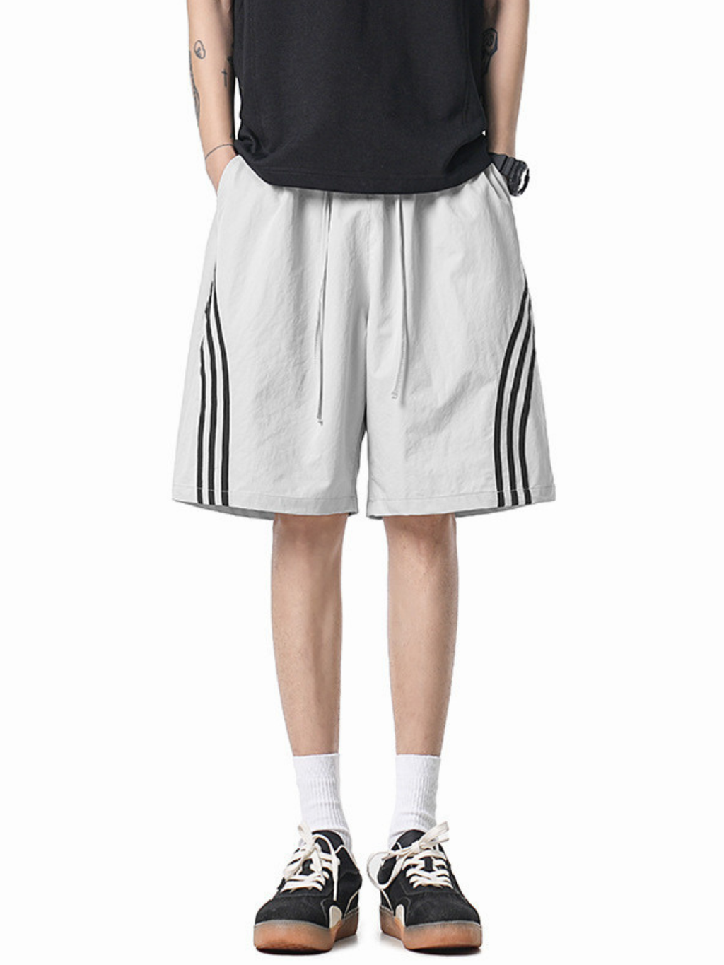 Plackart - triped Lightweight Breathable Shorts