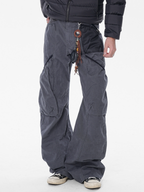 SleekLine - Men's Cross-Strap Multi-Pocket Curved Cargo Pants