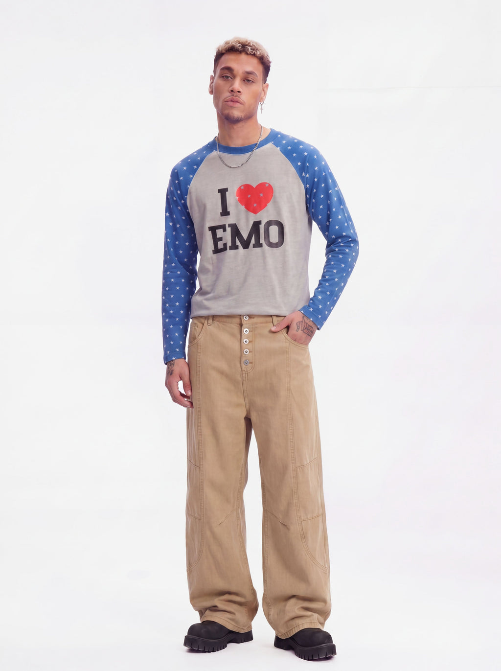 Dewpoint - Button Straight-Leg Wide Cargo Pants