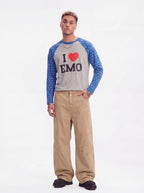 Dewpoint - Button Straight-Leg Wide Cargo Pants