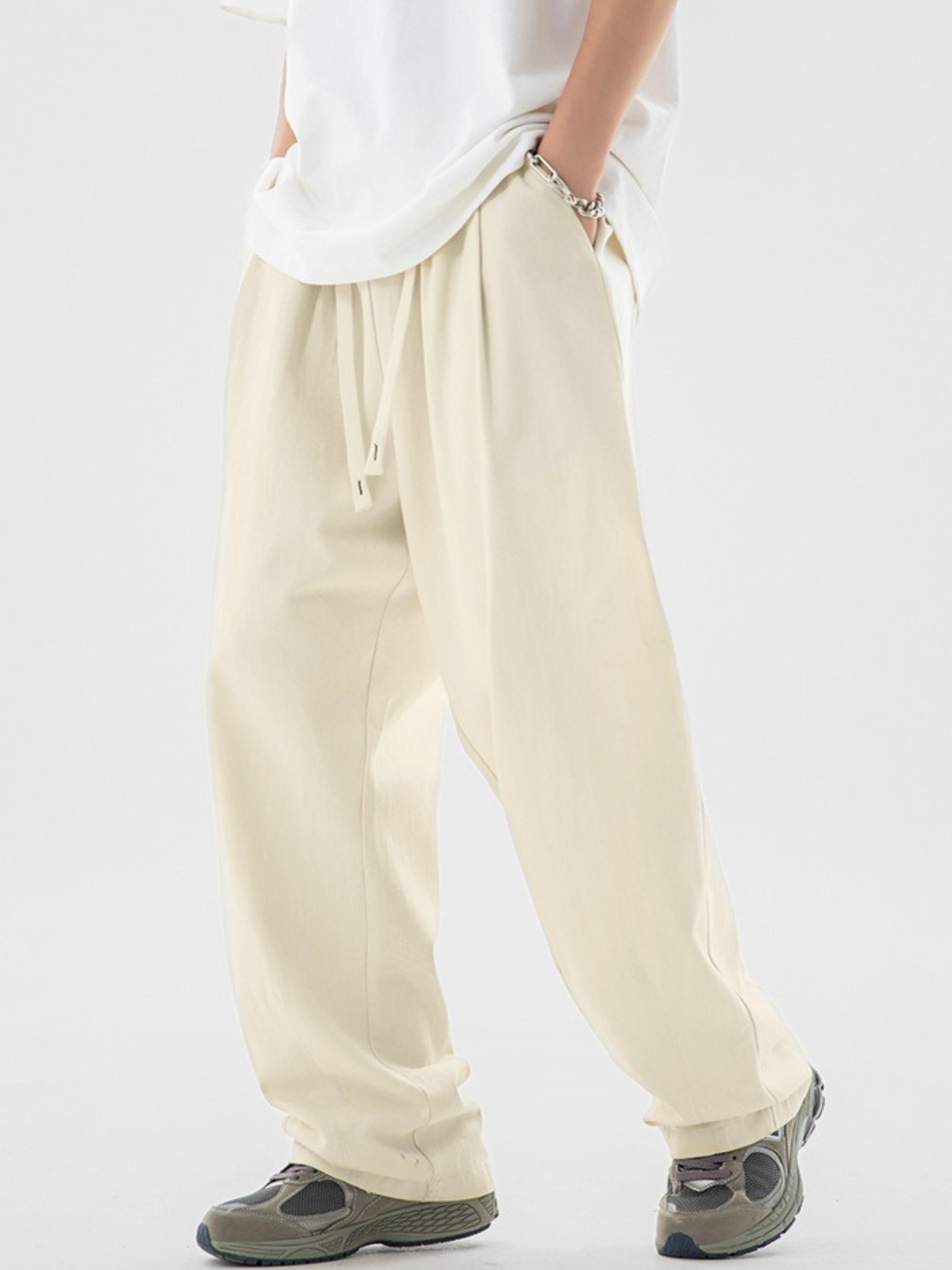 AlpineHike - Men's Washed Cotton Relaxed Fit Pants