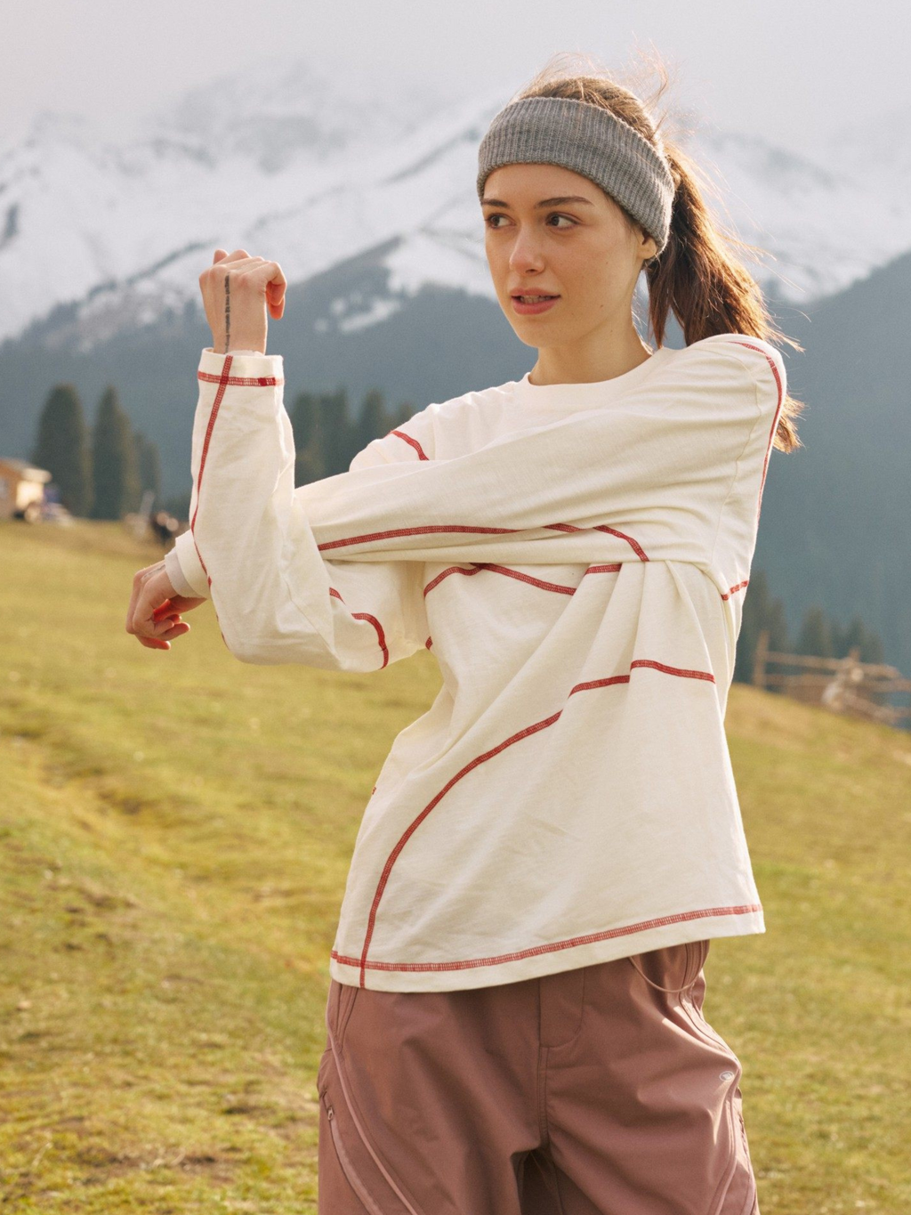 Glacialwind - Slub Cotton Breathable Running Long Sleeve