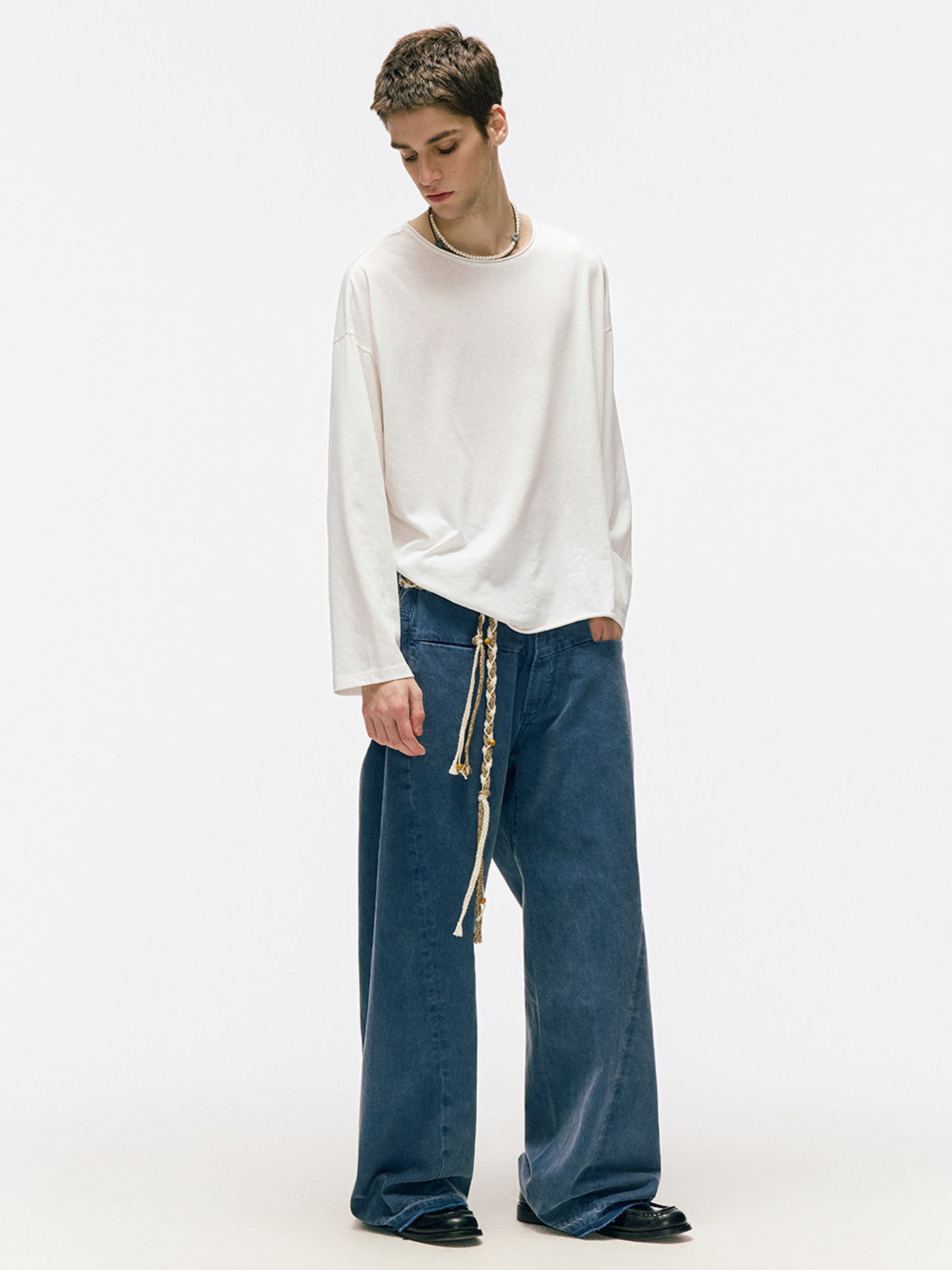 FreeSpirit - Unisex Slub Cotton Curved-Leg Pants