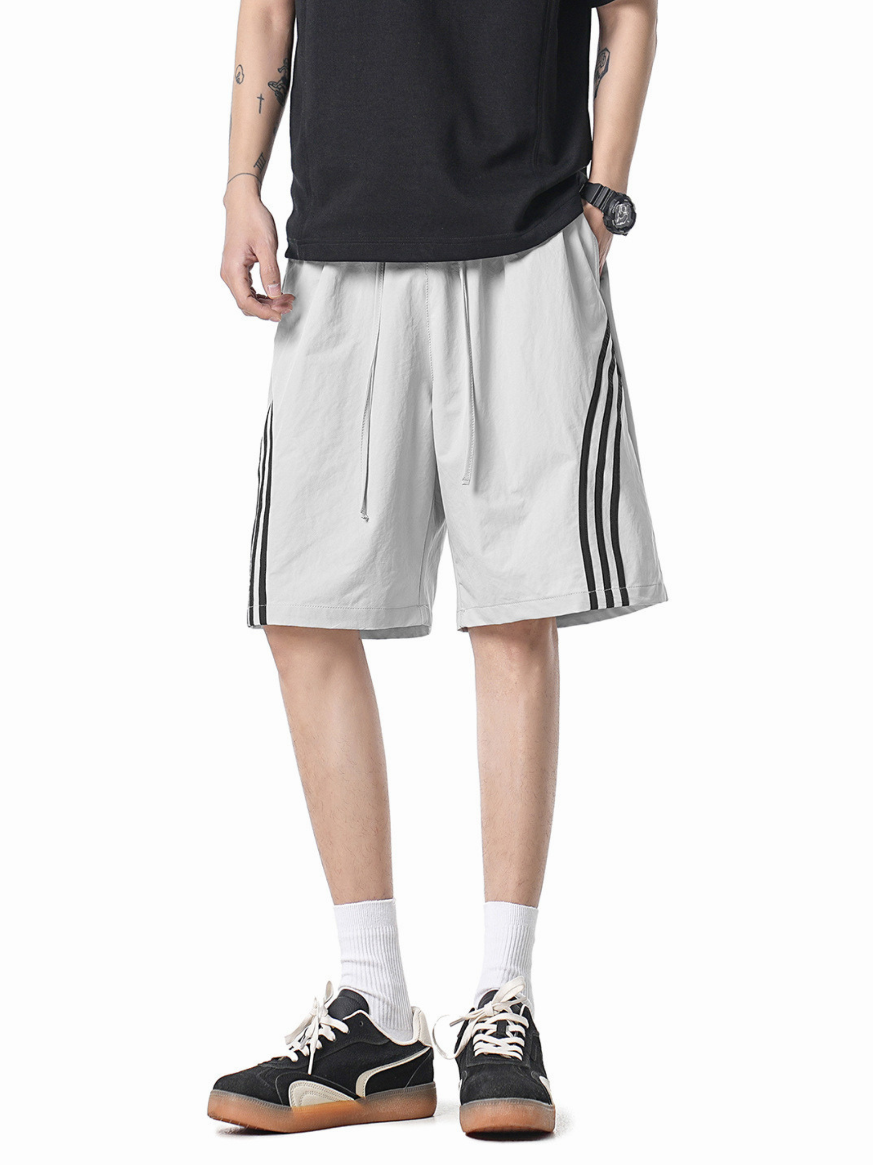 Plackart - triped Lightweight Breathable Shorts
