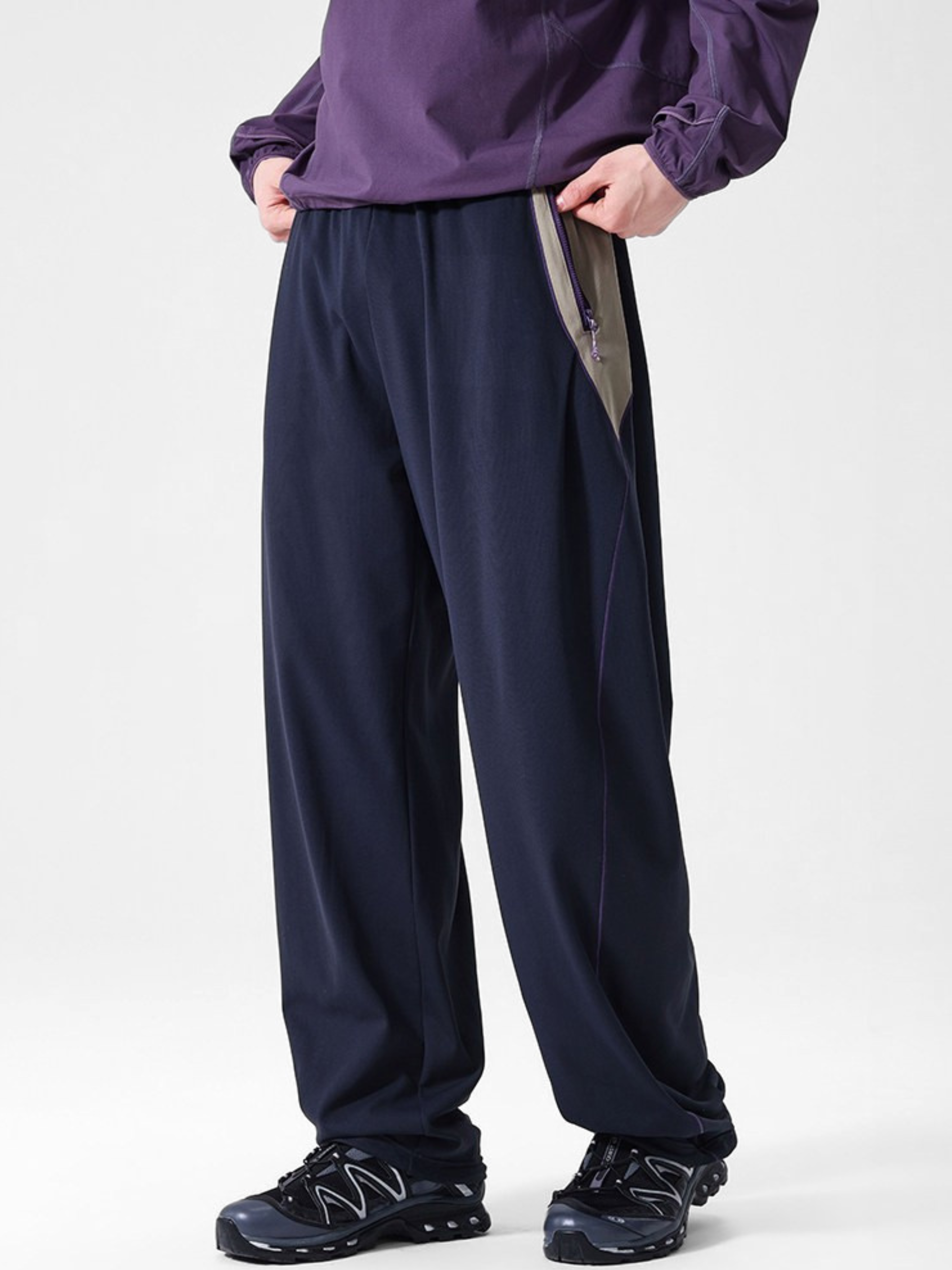 RunFlow - Contrast Stitch Lightweight Quick-Dry Paratrooper Pants