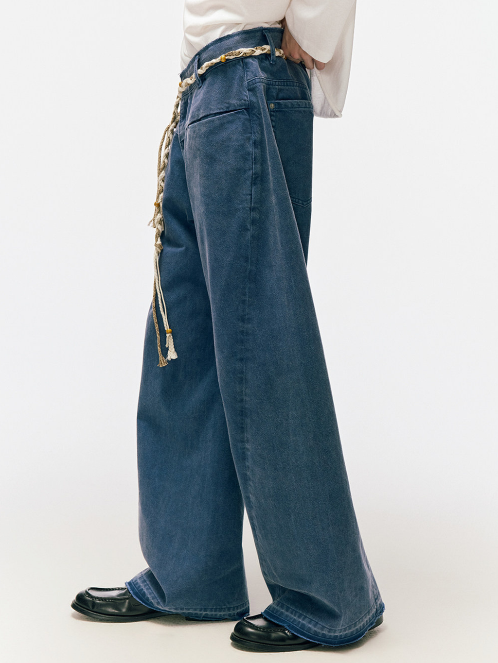 FreeSpirit - Unisex Slub Cotton Curved-Leg Pants