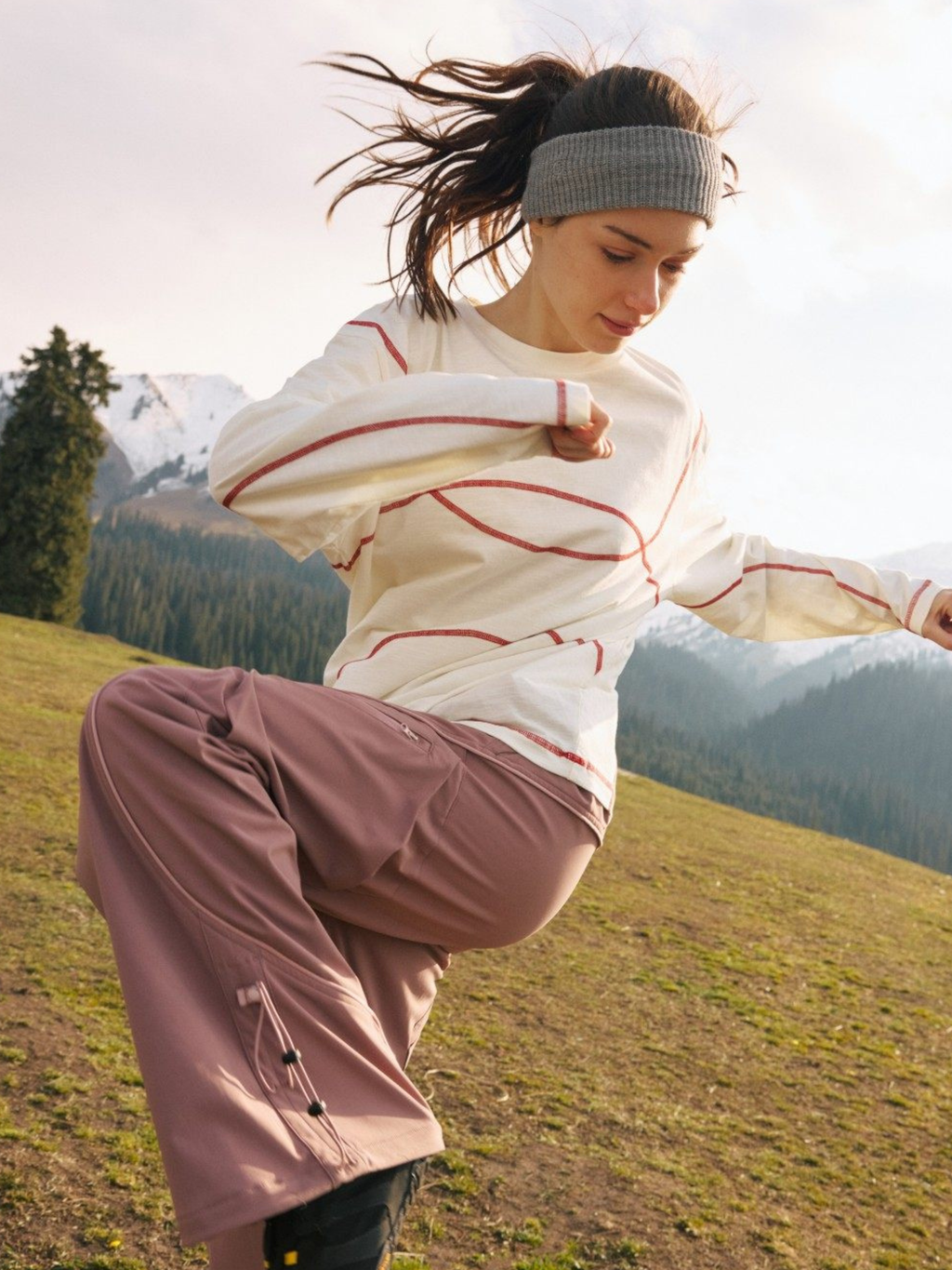 Glacialwind - Slub Cotton Breathable Running Long Sleeve
