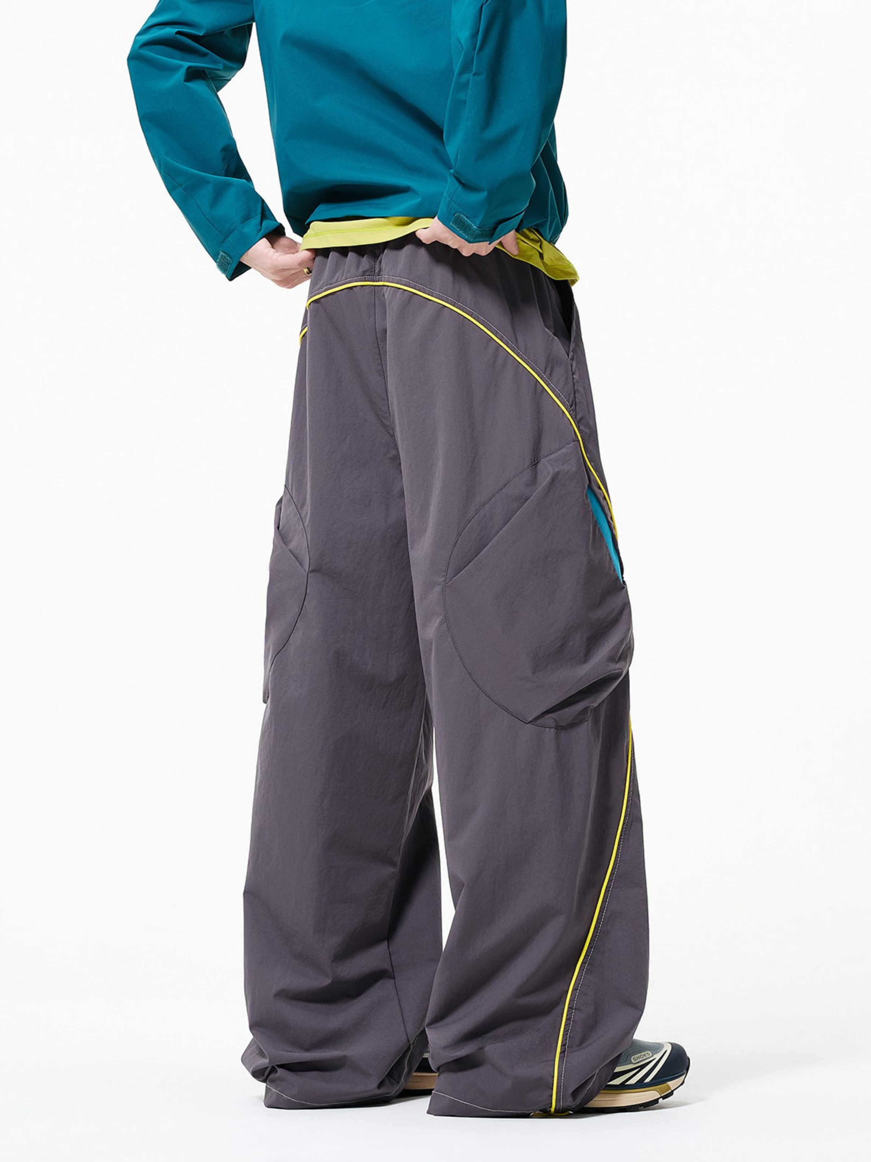 Firesurge - Unisex Contrast-Panel Water-Repellent Paratrooper Pants