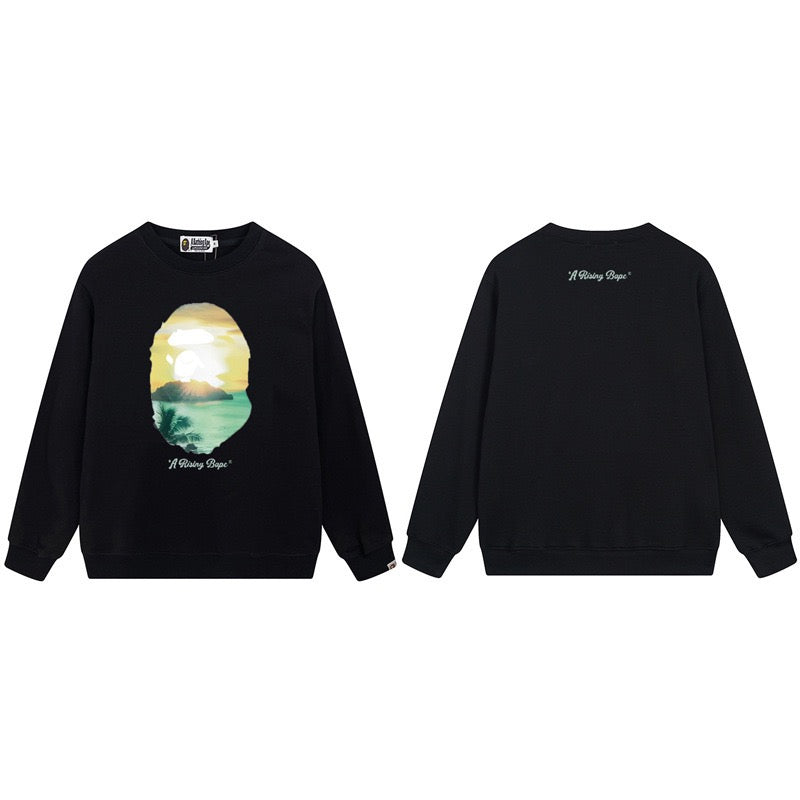 A Bathing Ape Rising Bape Graphic Crewneck Sweatshirt