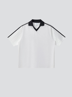 DashFit - Unisex Lightweight Striped V-Neck T-Shirt