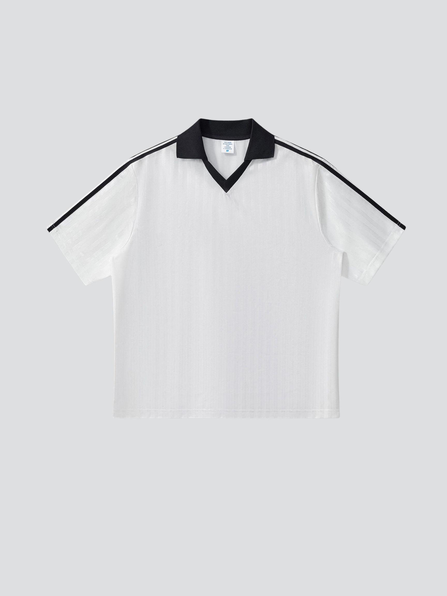 DashFit - Unisex Lightweight Striped V-Neck T-Shirt