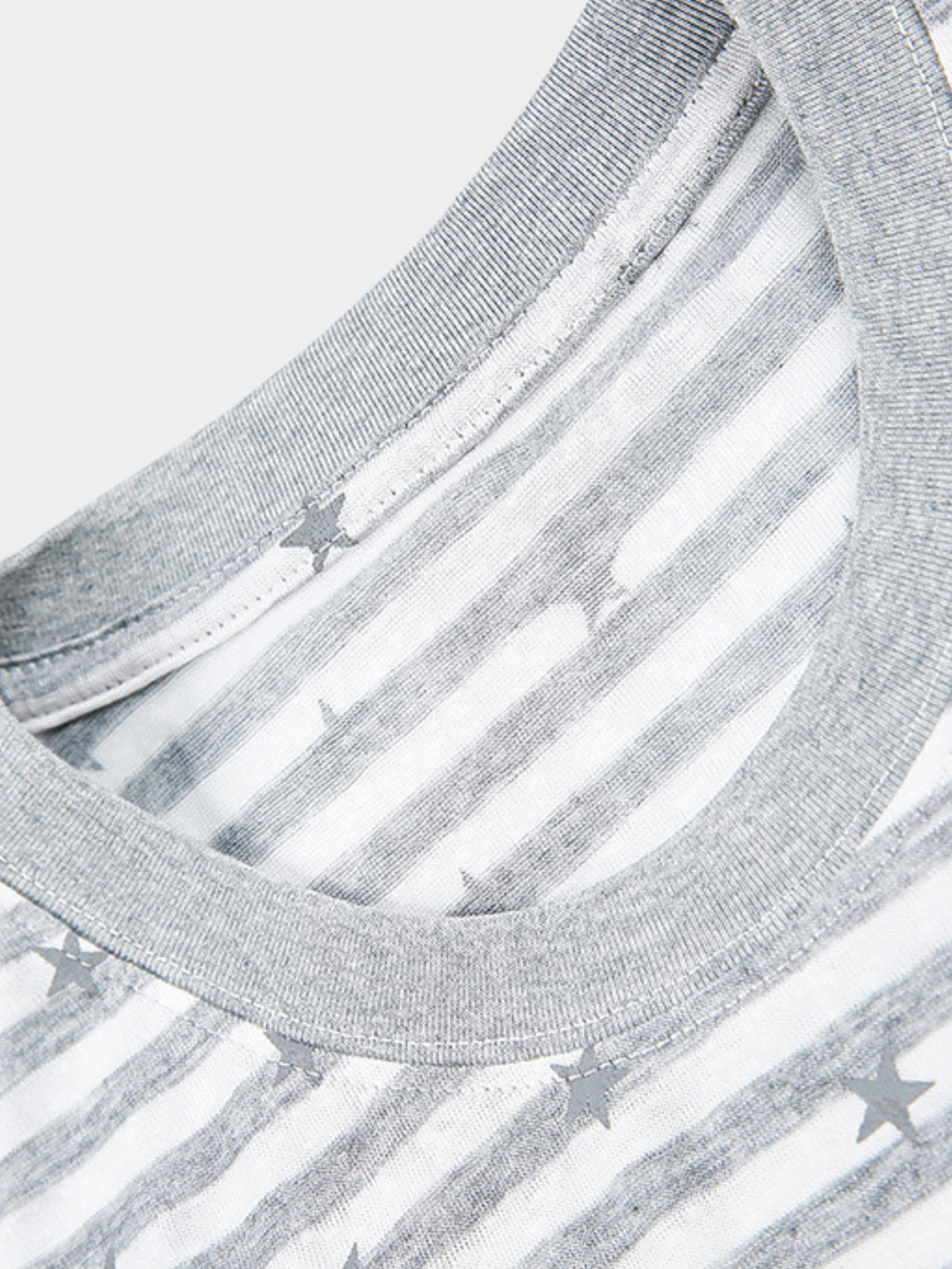 Ashdrift - Unisex Striped Star Lyocell Short Sleeve T-Shirt