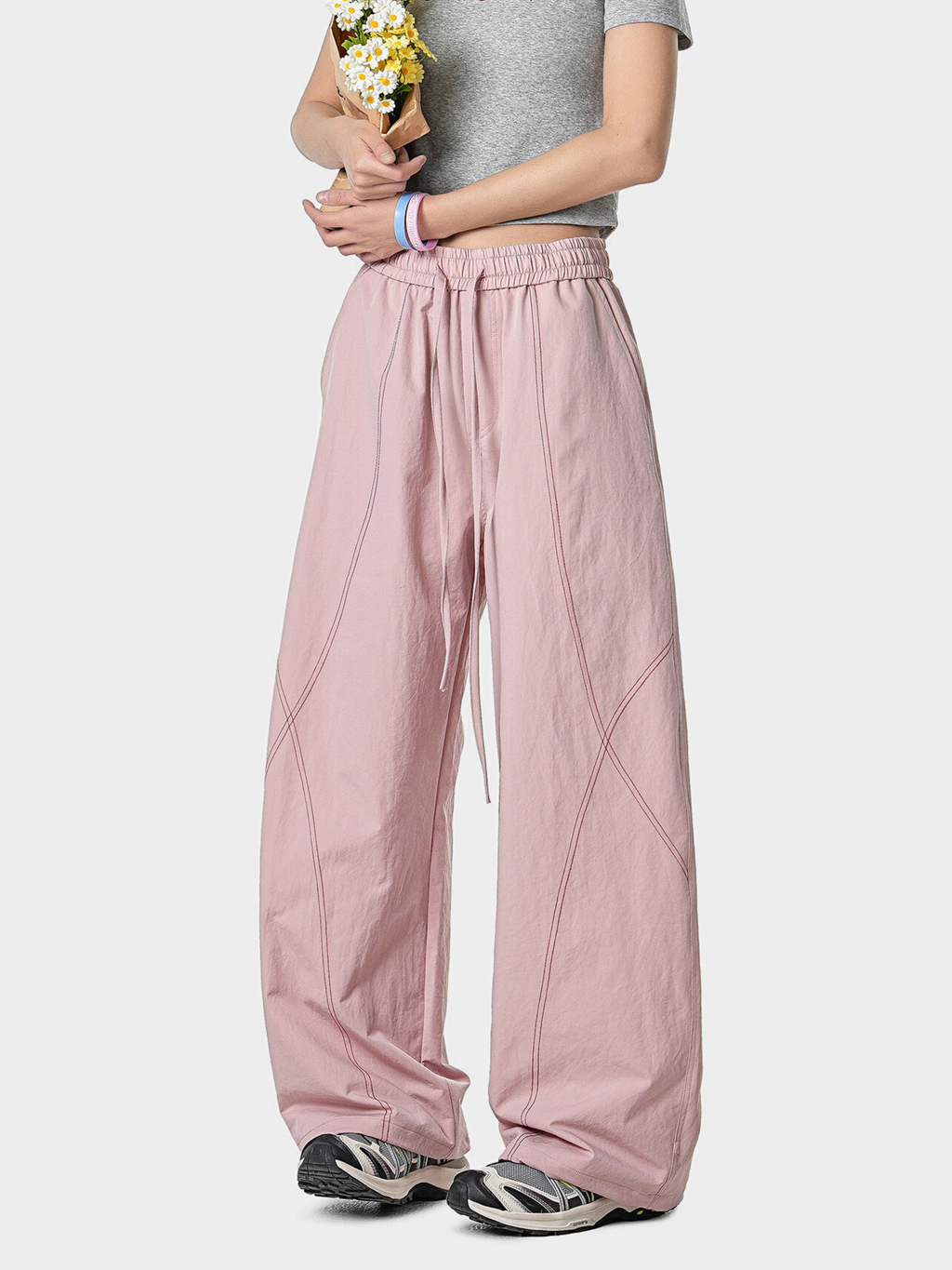 Stormrush - Contrast-Stitch Water-Repellent Paratrooper Pants