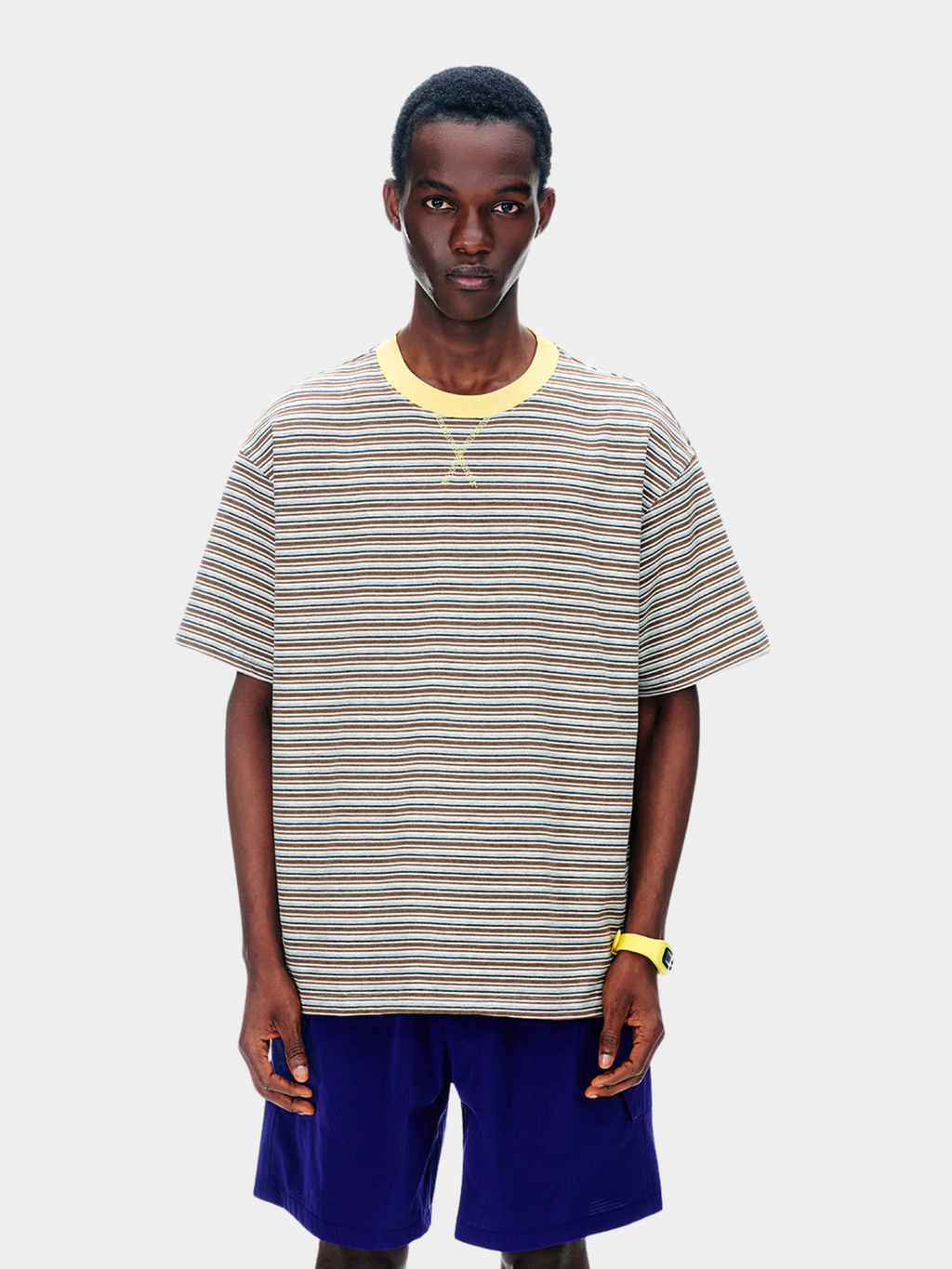 Deertrail - Unisex Heavyweight Contrast Stripe Oversized T-Shirt
