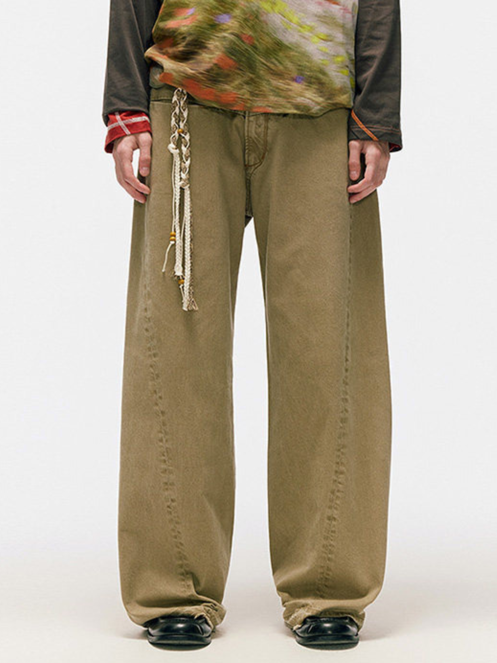 FreeSpirit - Unisex Slub Cotton Curved-Leg Pants
