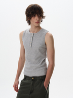 Frostfall - Slim Fit Ribbed Sleeveless Tank Top