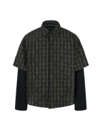 WaterPod - Men's Layered Plaid Relaxed Shirt