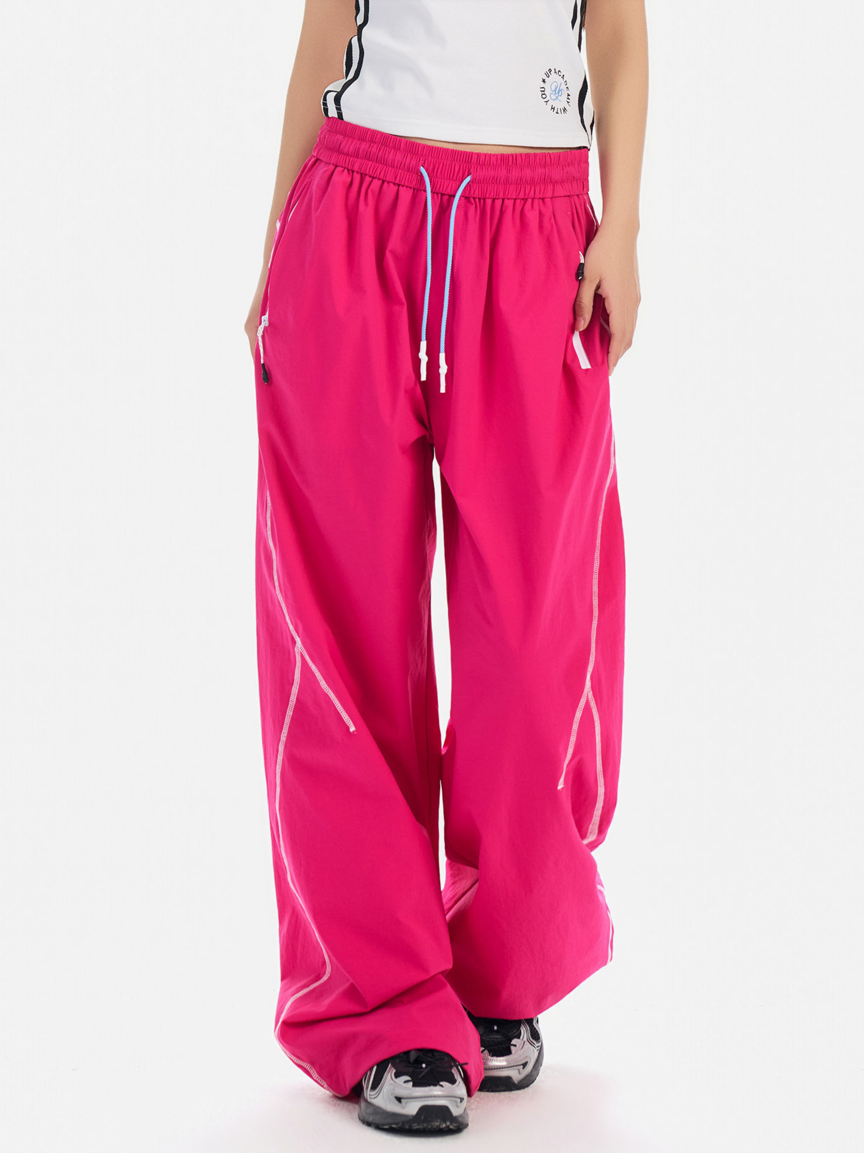 Oakfall - Water-Repellent Contrast Stitch Wide-Leg Pants
