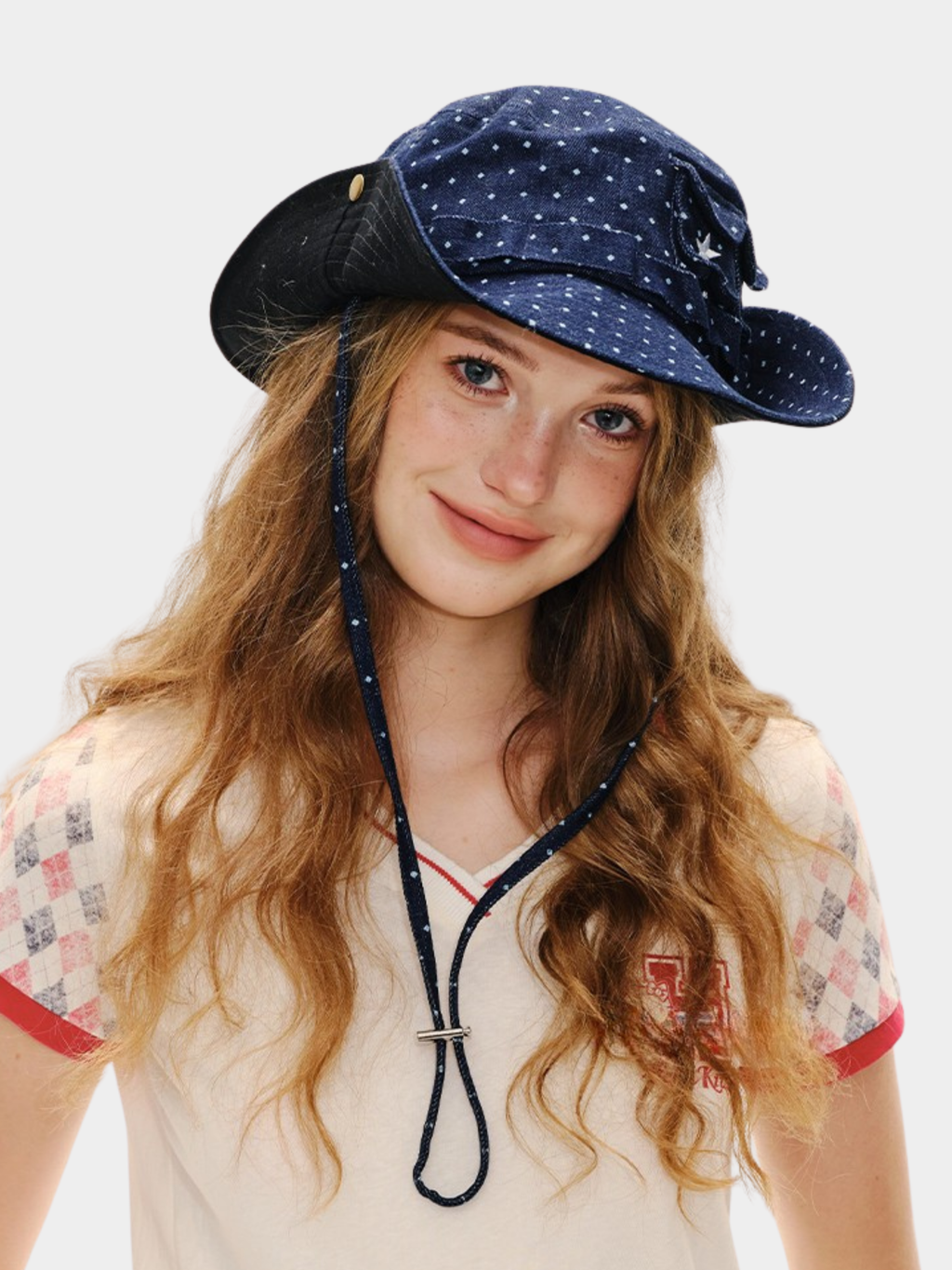 Duneflare - UPF50+ Protection Polka Dot Embroidered Utility Bucket Hat