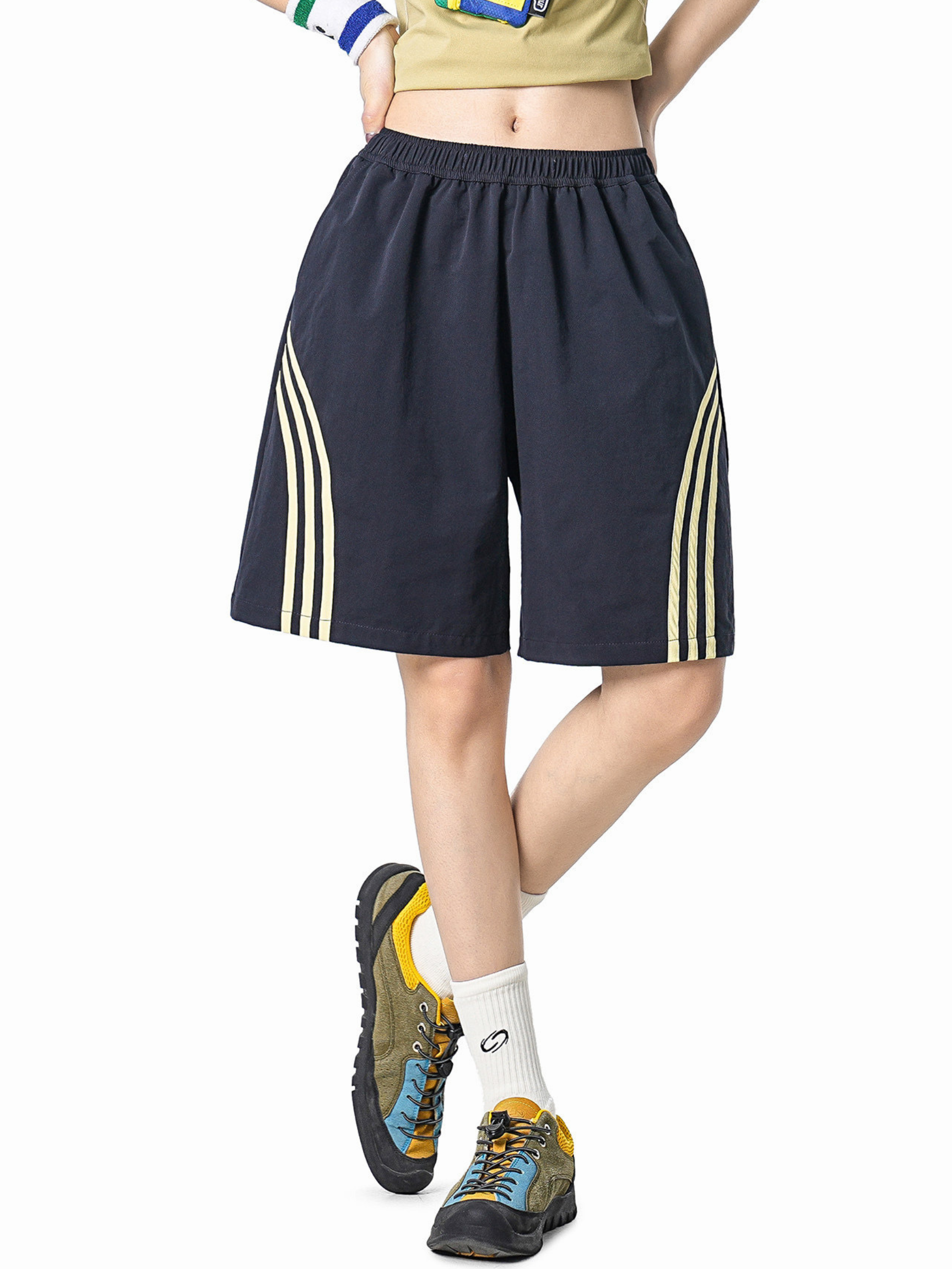 Plackart - triped Lightweight Breathable Shorts