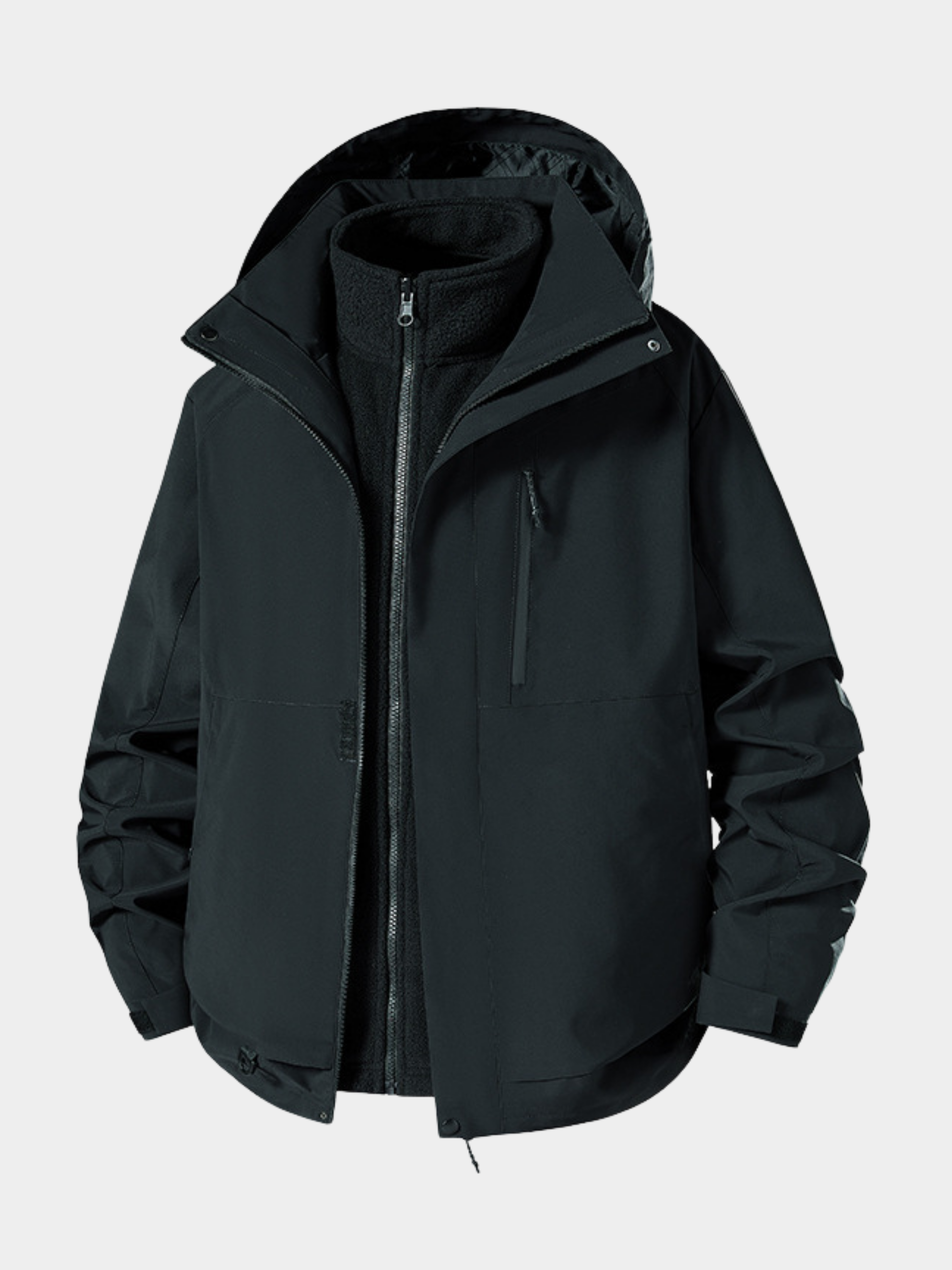 Spirewood - Unisex Water-Repellent 3-in-1 Detachable Hard Shell Jacket
