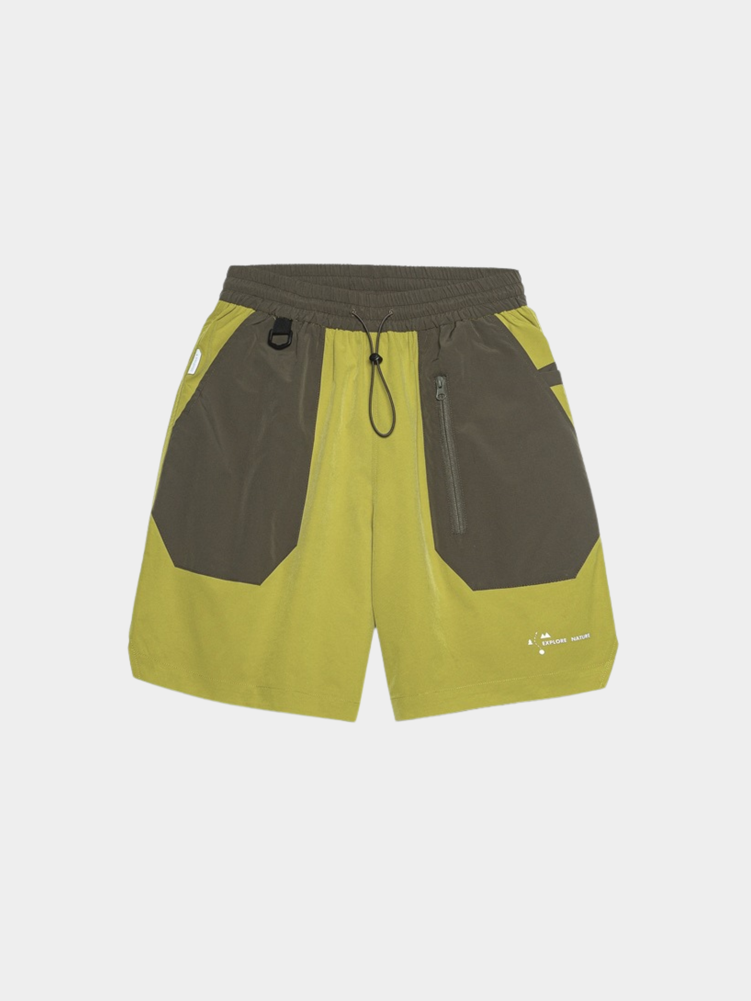 BaseCooler - Men's Water-Repellent Color-Block Patchwork 5-Inch Shorts