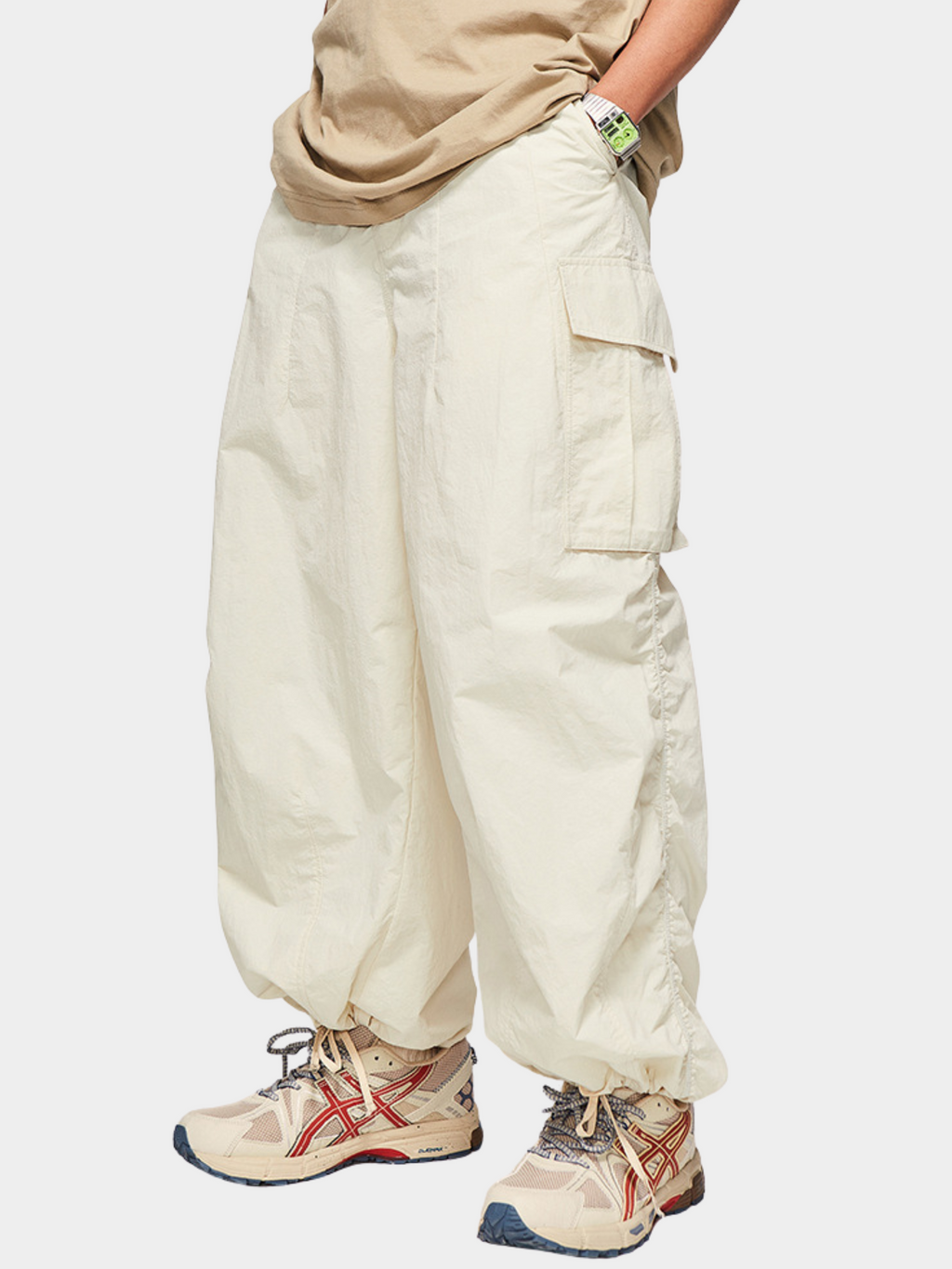 FireChair - Plaid Loose-Fit Utility Wide-Leg Pants