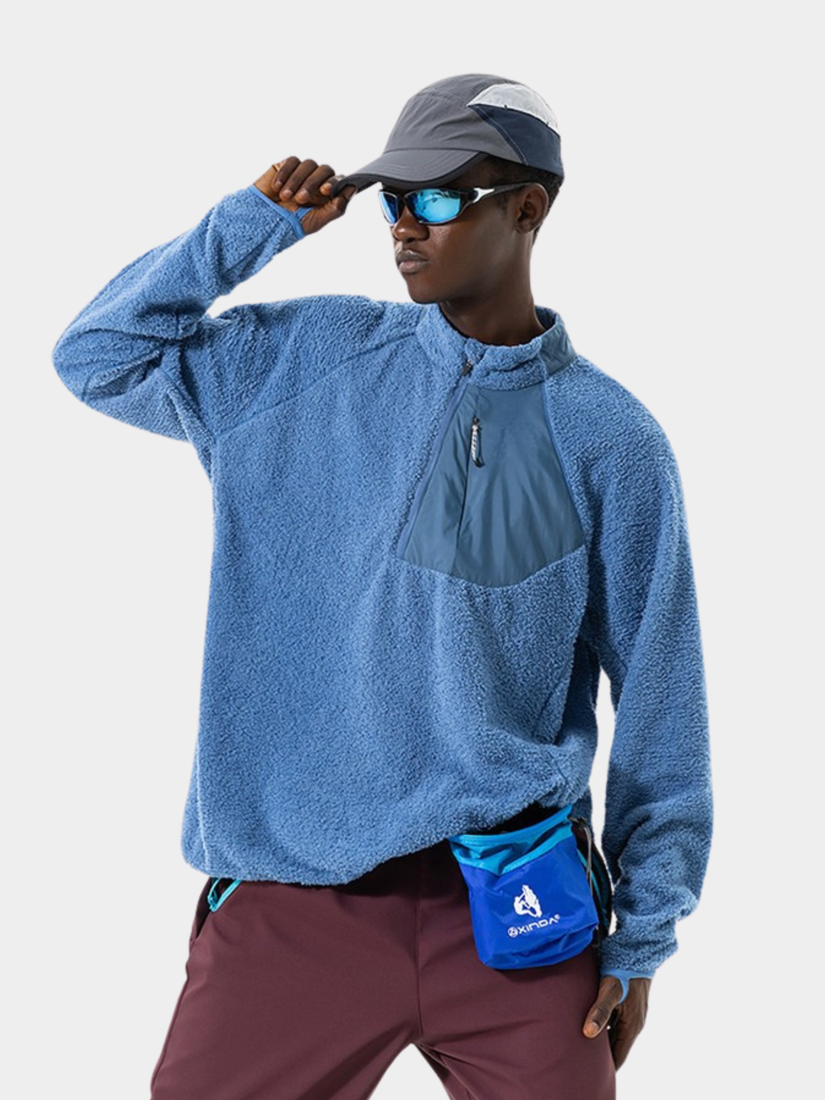 Arcadia - Unisex Half-Zip Fleece Liner Mock Neck Sweatshirt