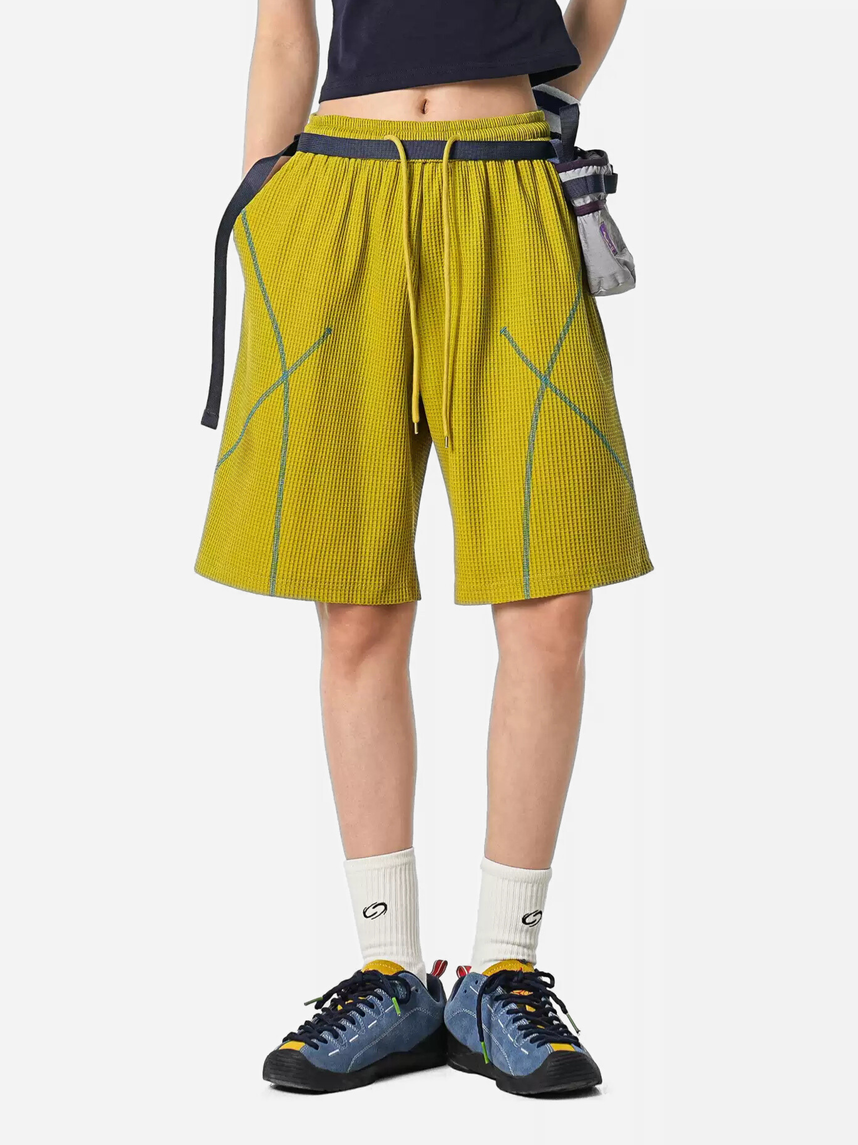 Emberbreeze - Unisex Moisture-Wicking & Quick-Dry Contrast Stitch Knit Shorts