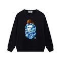 BAPE Blue Camo Ape Head Crewneck Sweatshirt