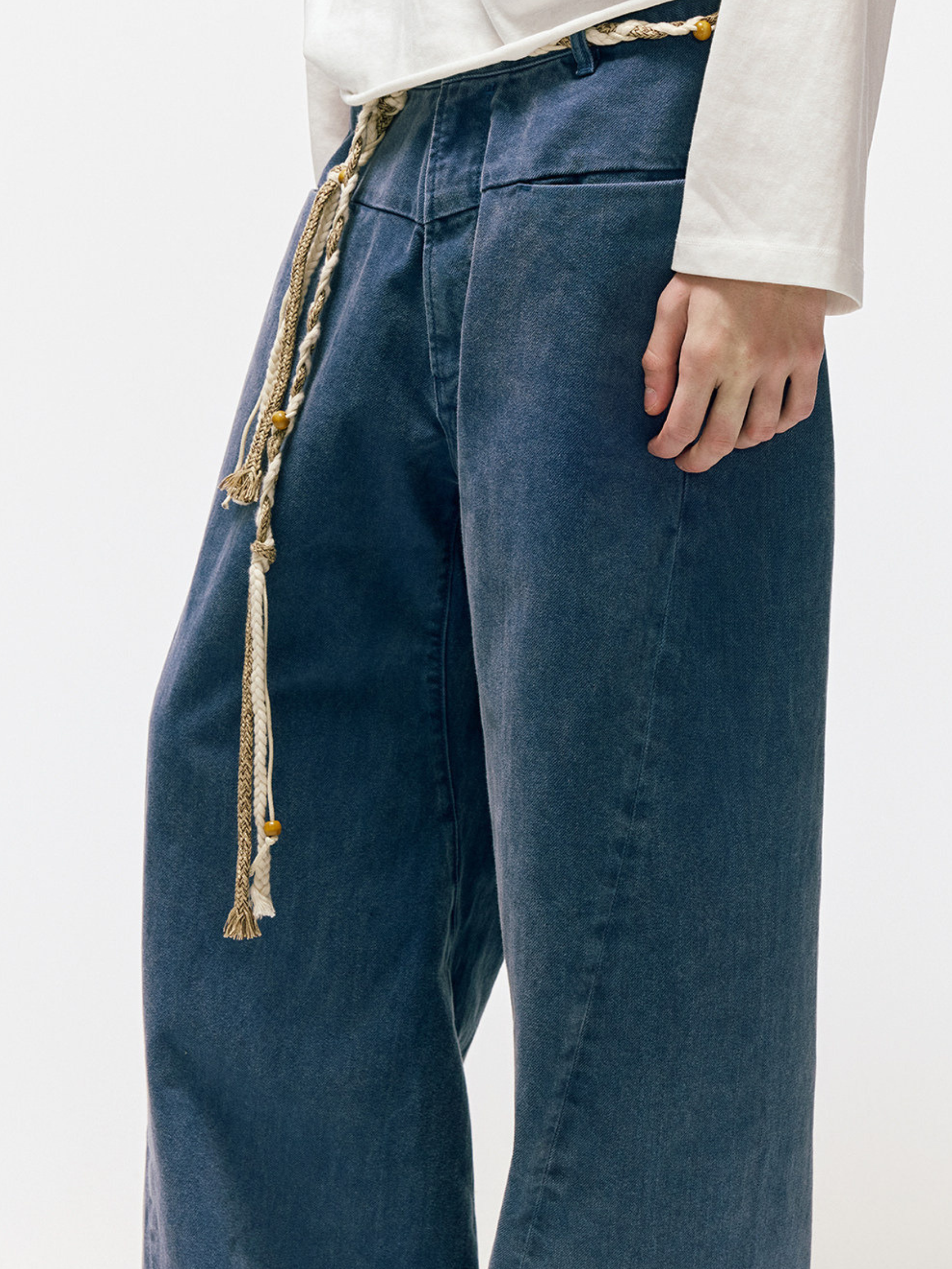 FreeSpirit - Unisex Slub Cotton Curved-Leg Pants
