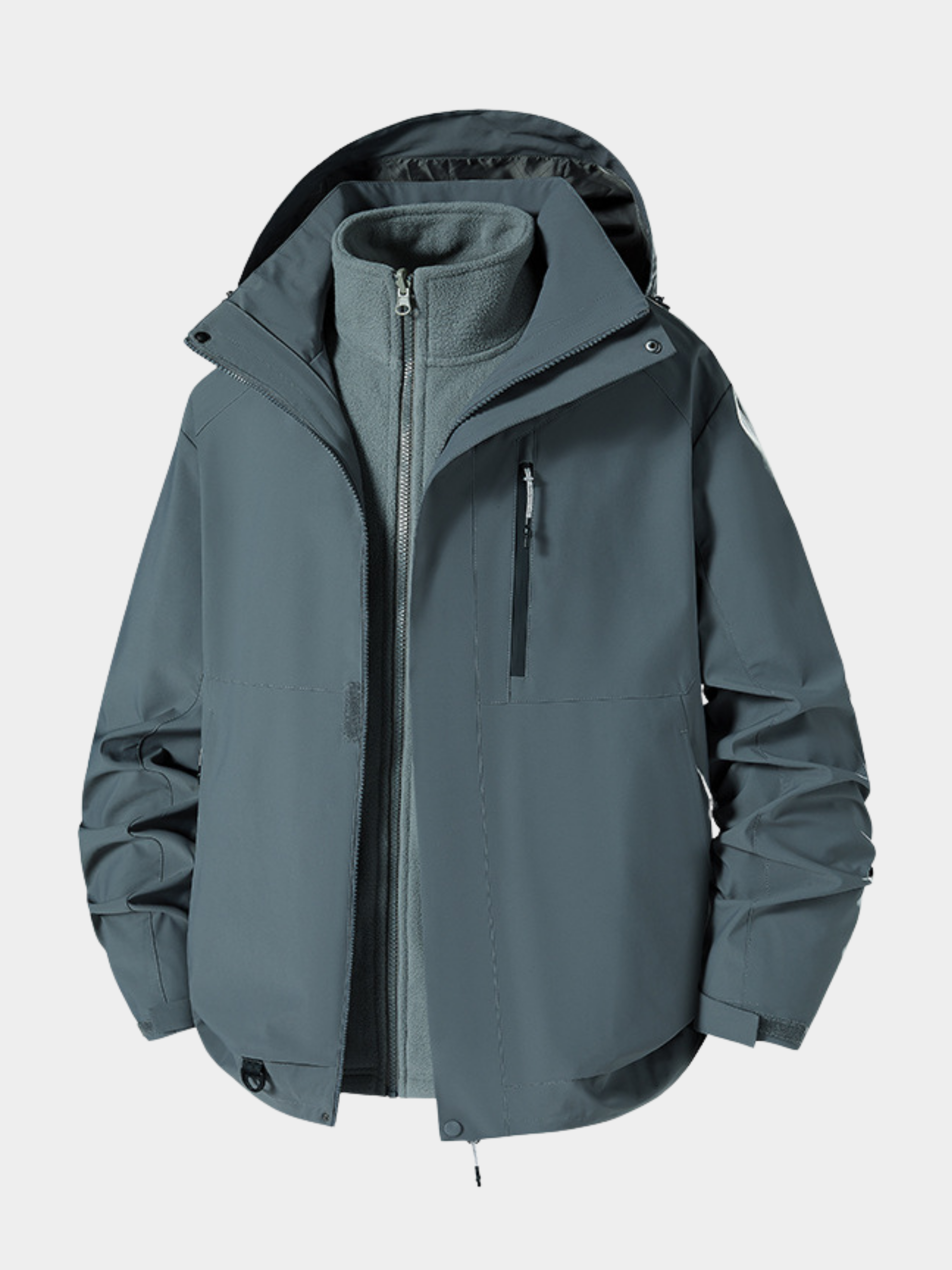 Spirewood - Unisex Water-Repellent 3-in-1 Detachable Hard Shell Jacket