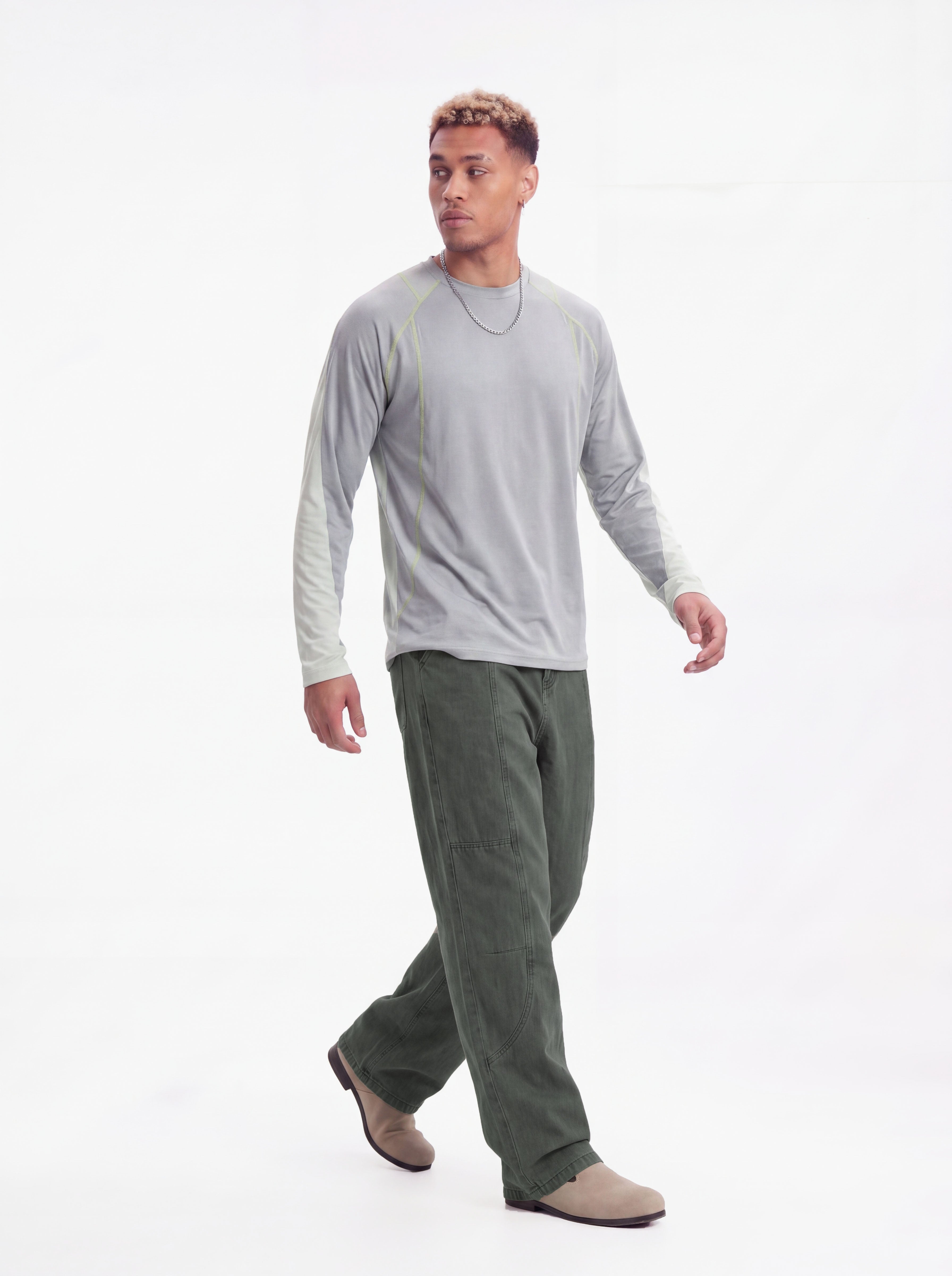Dewpoint - Button Straight-Leg Wide Cargo Pants