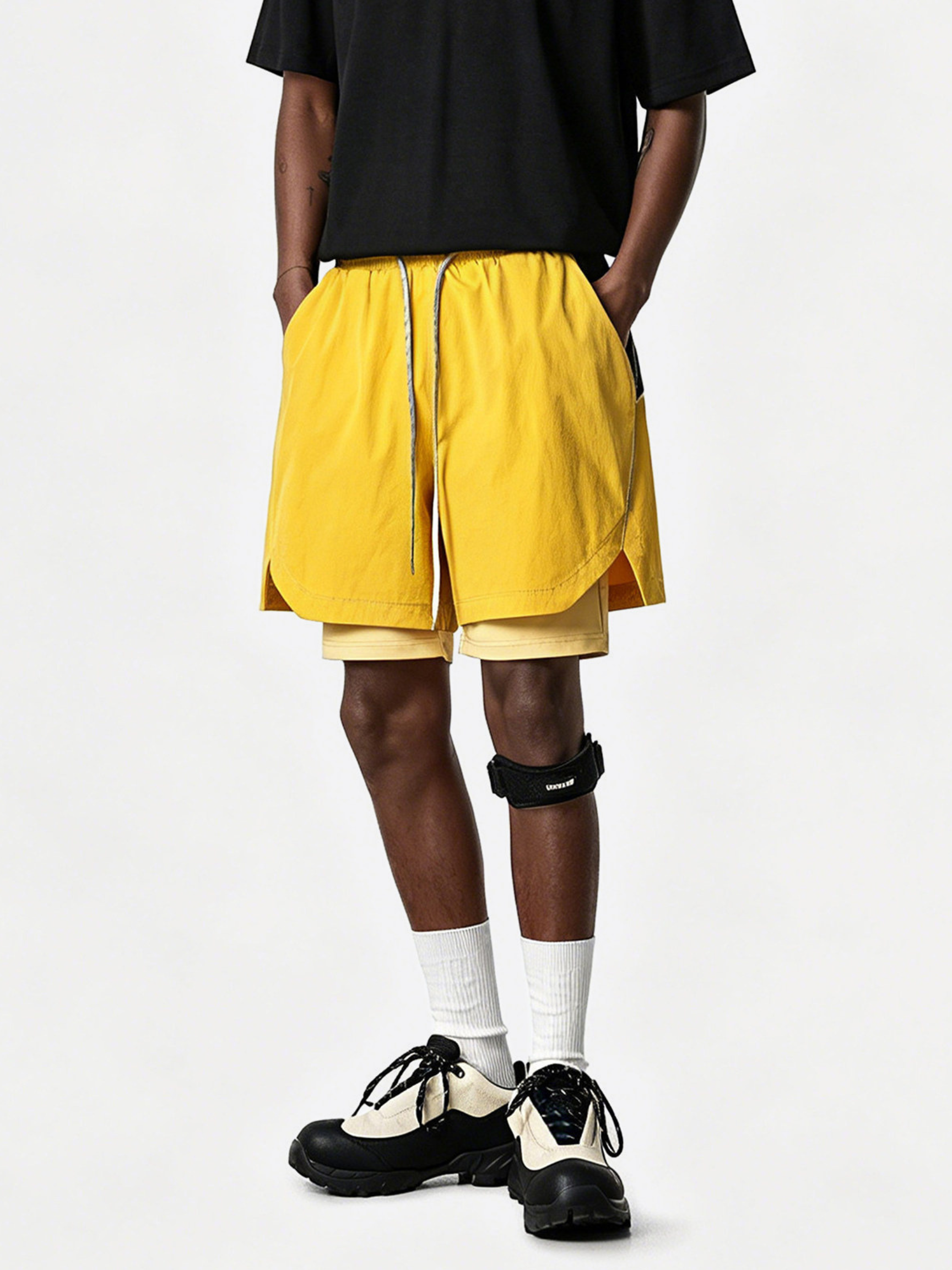 Trekker - Men's Lightweight Color-Block 2-in-1 Athletic Shorts