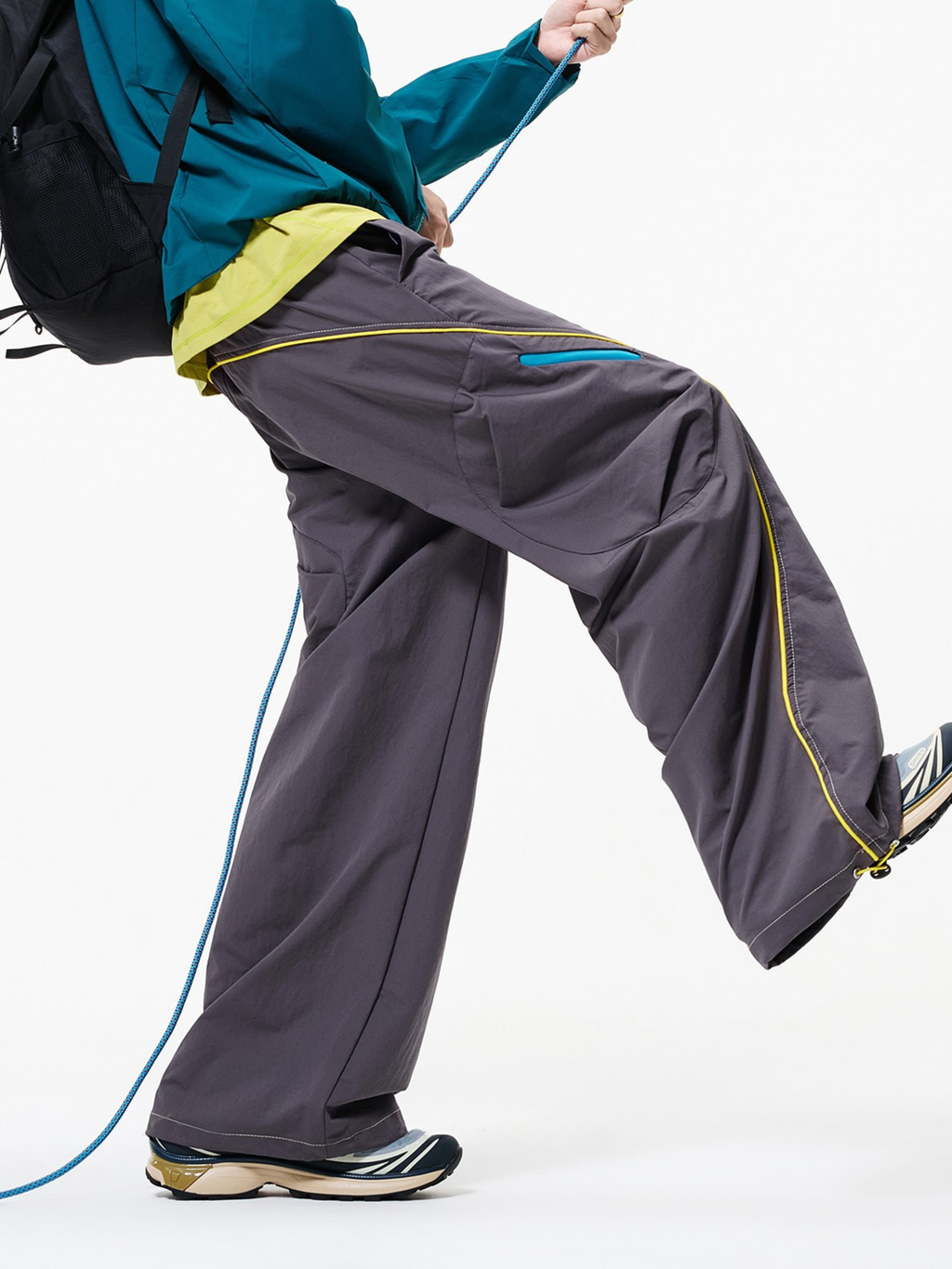 Firesurge - Unisex Contrast-Panel Water-Repellent Paratrooper Pants