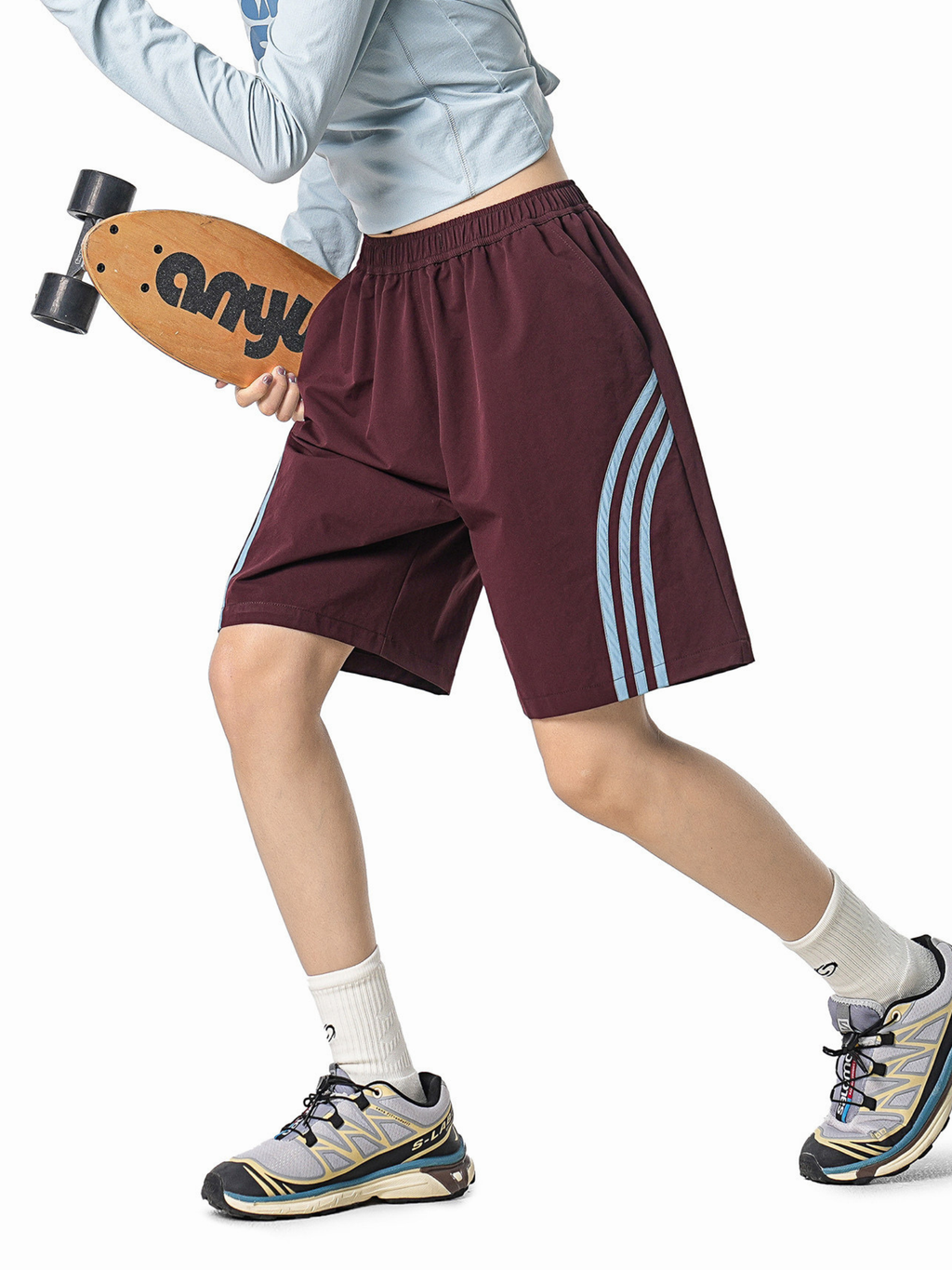 Plackart - triped Lightweight Breathable Shorts