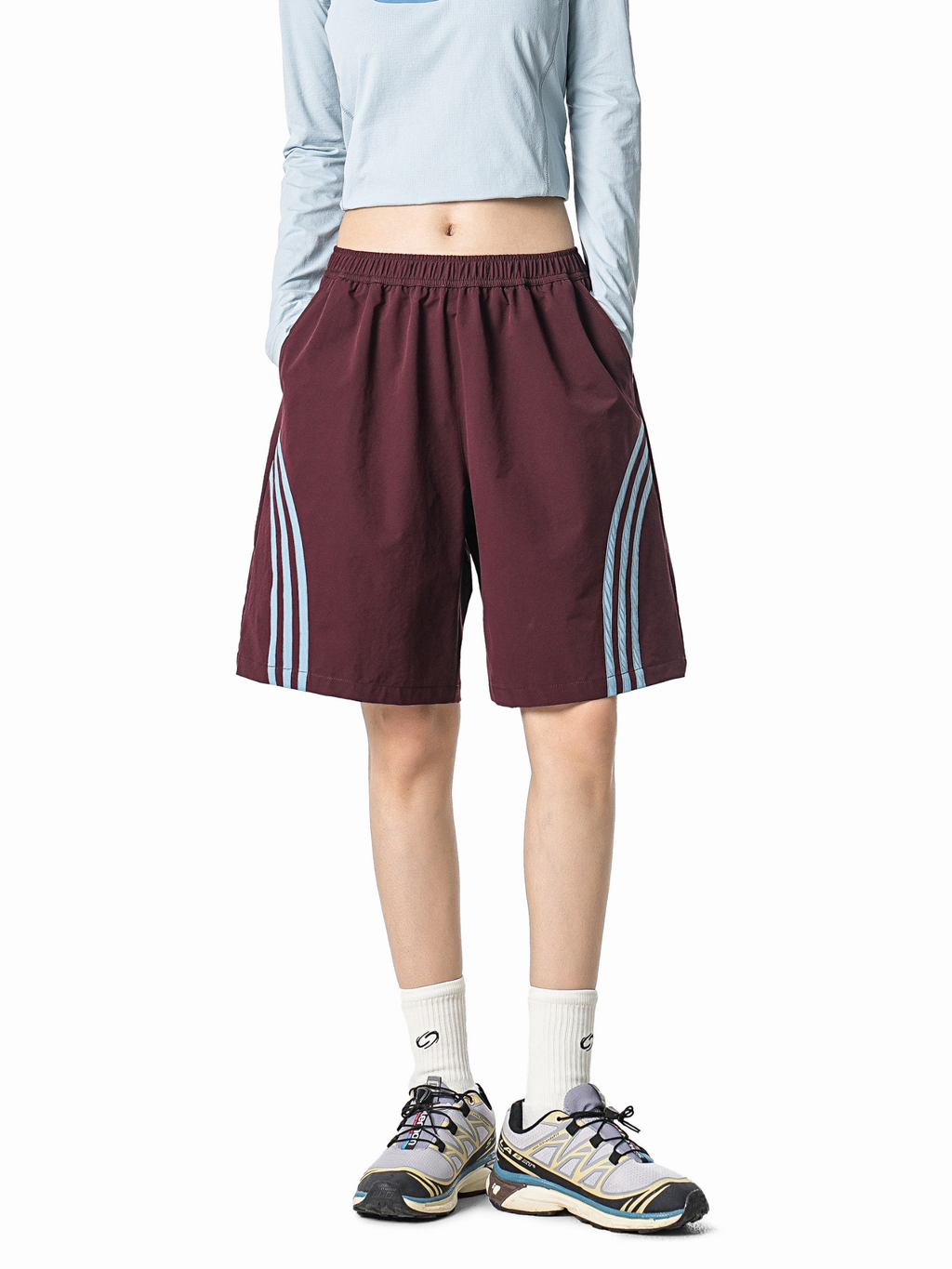Plackart - triped Lightweight Breathable Shorts