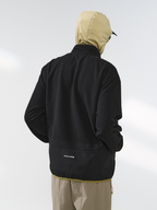 Nightthorn - Unisex Wave Pattern Fleece Zip-Up Sweatshirt
