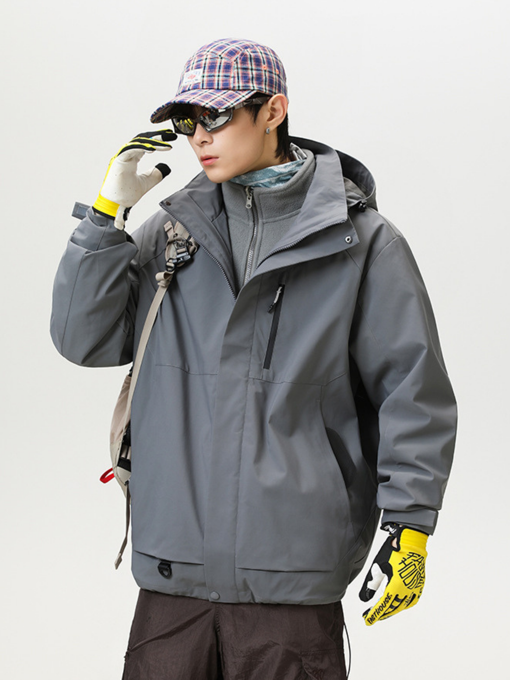 Spirewood - Unisex Water-Repellent 3-in-1 Detachable Hard Shell Jacket
