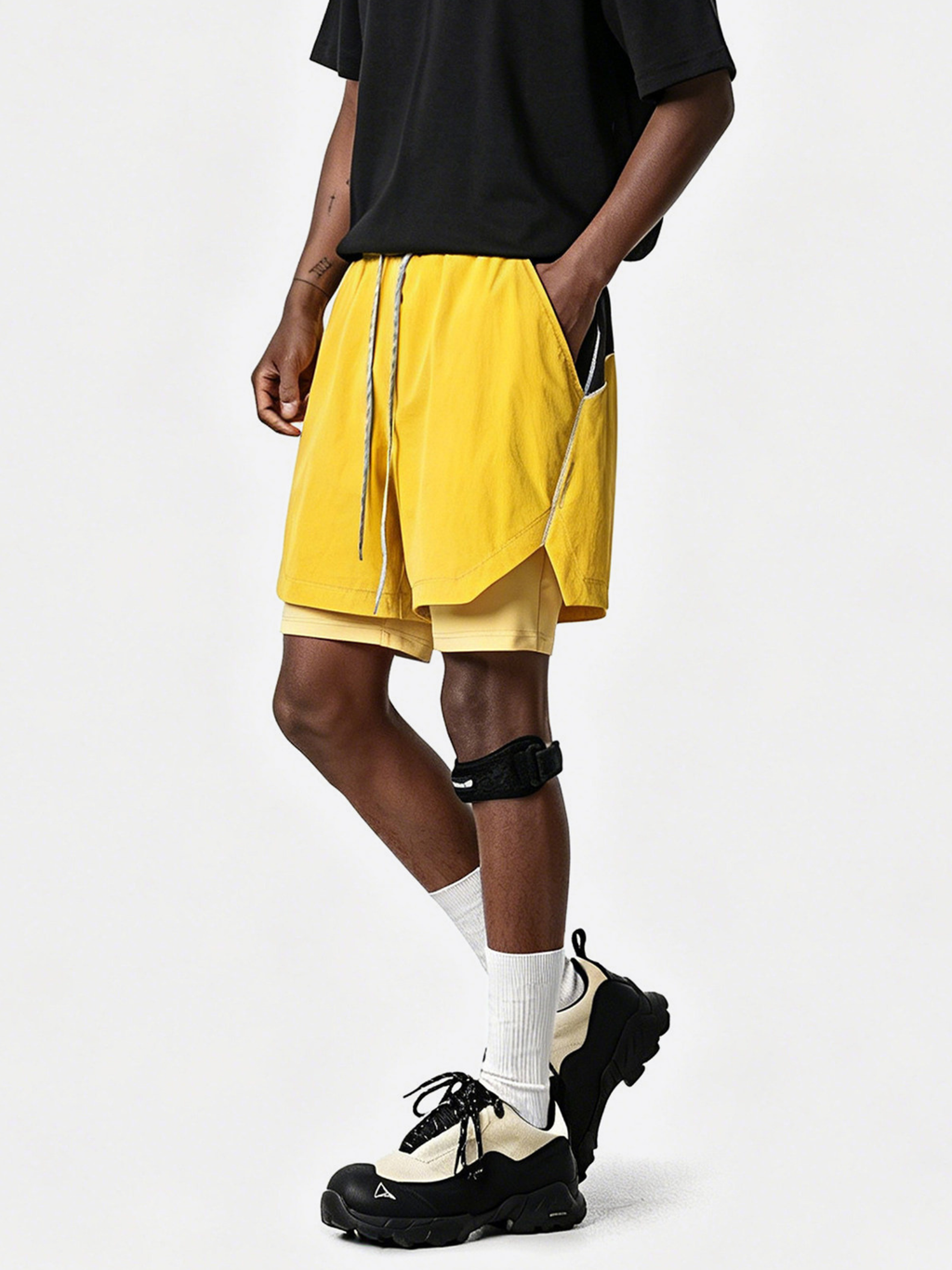 Trekker - Men's Lightweight Color-Block 2-in-1 Athletic Shorts