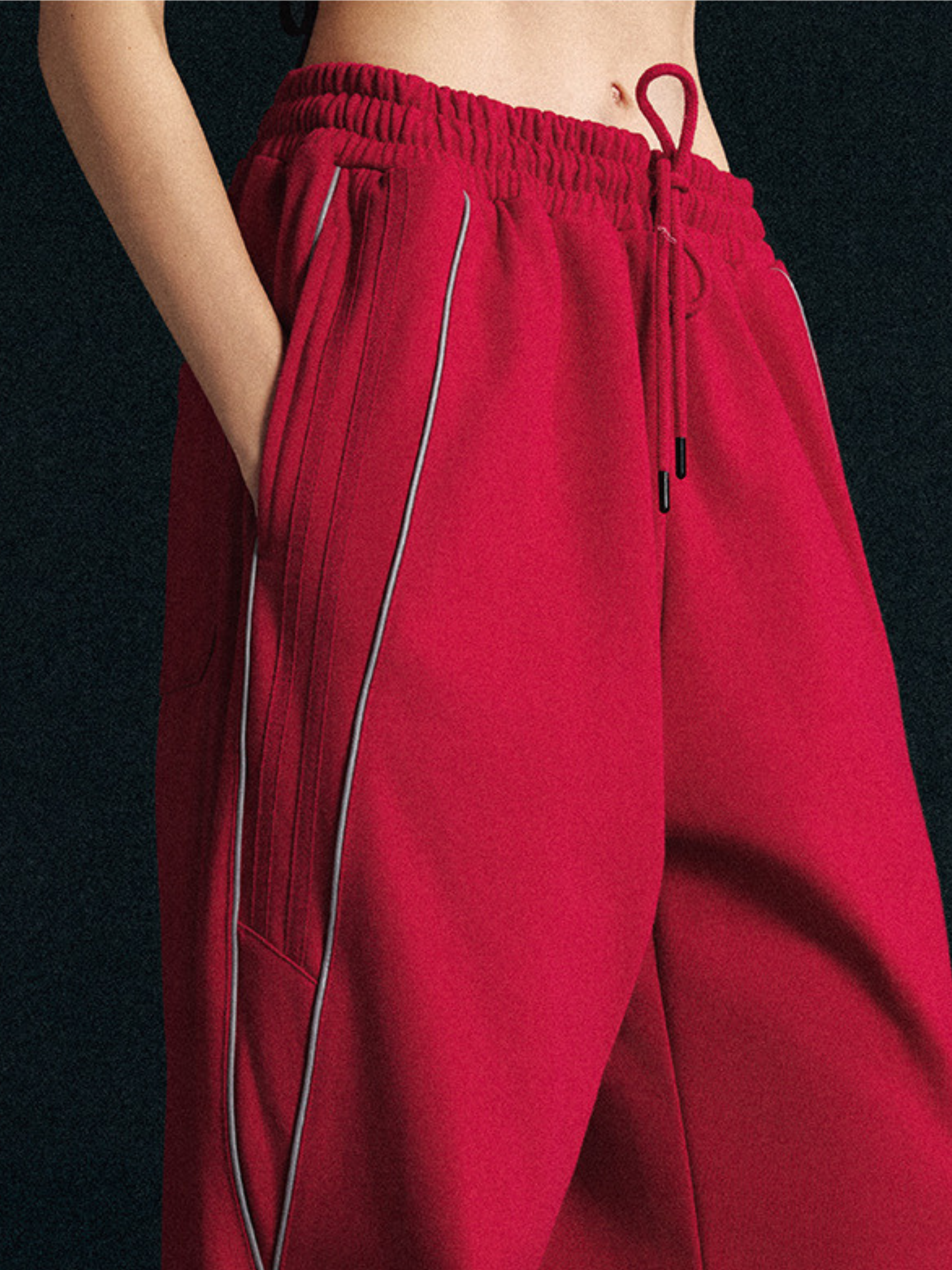 Thunderclaw - Unisex Reflective Stripe Straight-Leg Jogger Pants