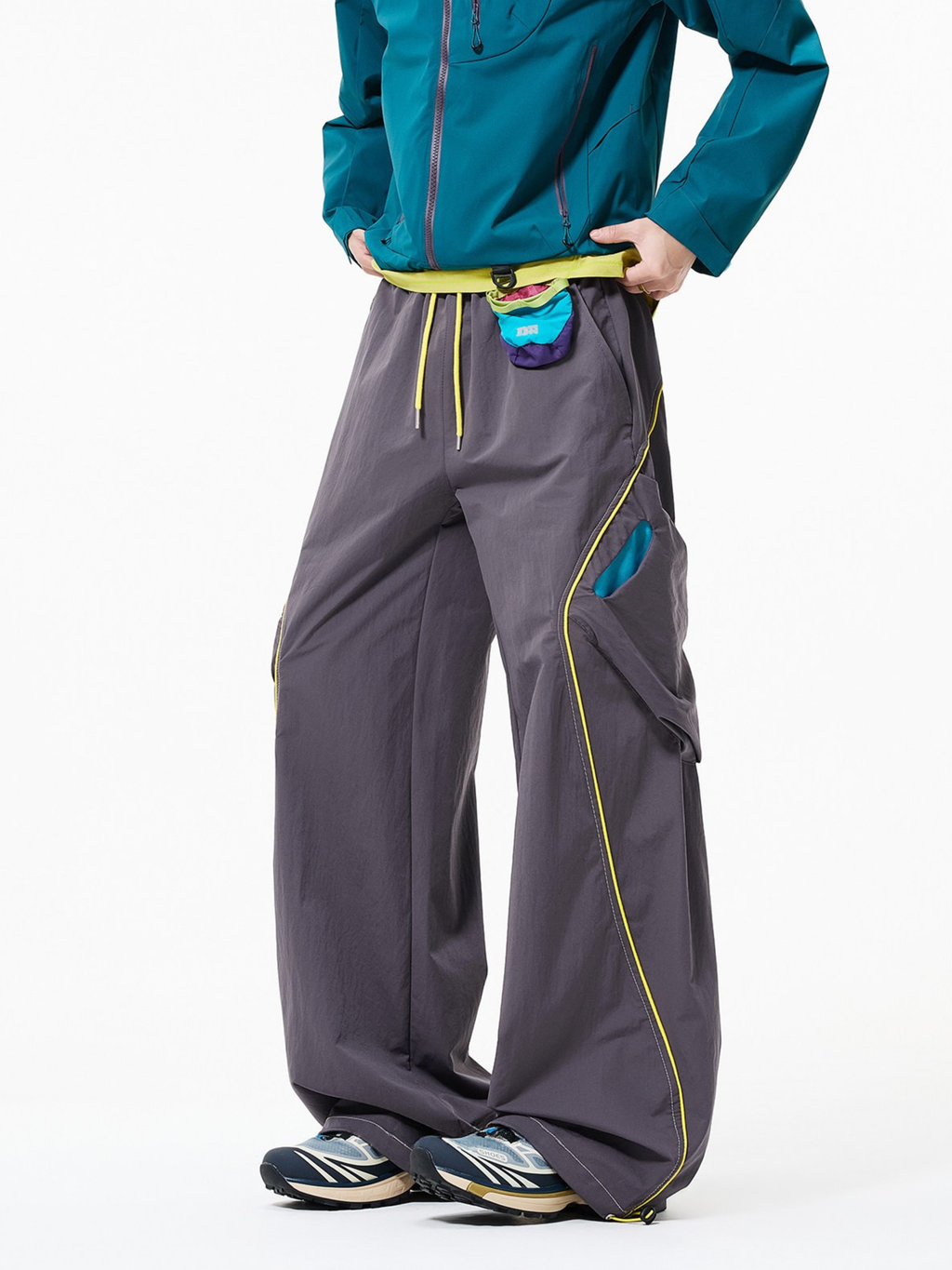 Firesurge - Unisex Contrast-Panel Water-Repellent Paratrooper Pants
