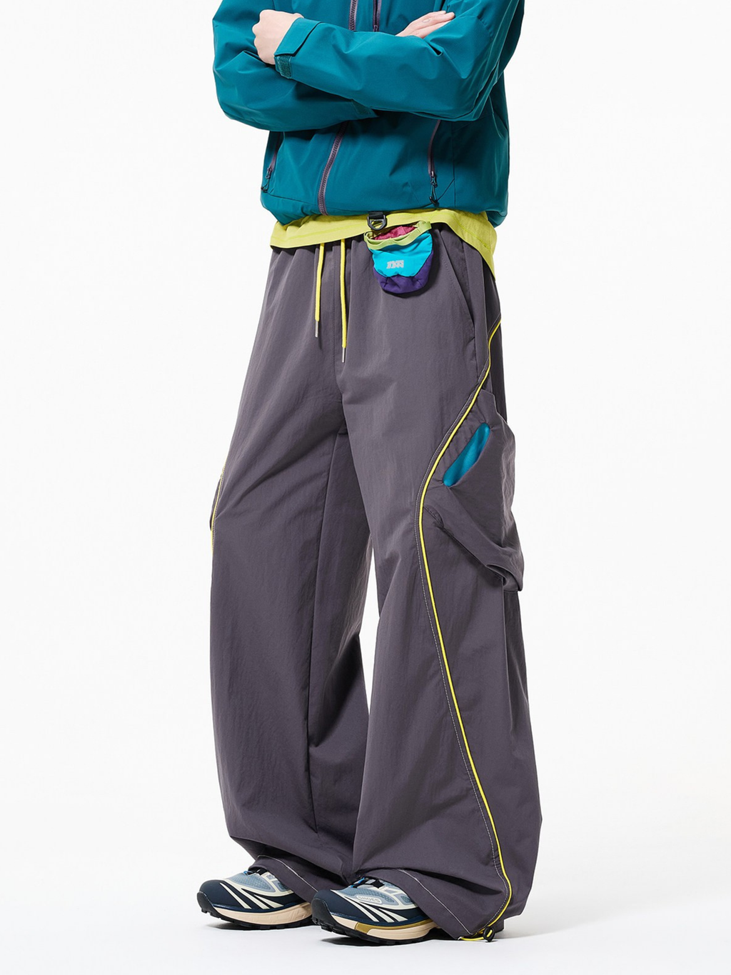 Firesurge - Unisex Contrast-Panel Water-Repellent Paratrooper Pants
