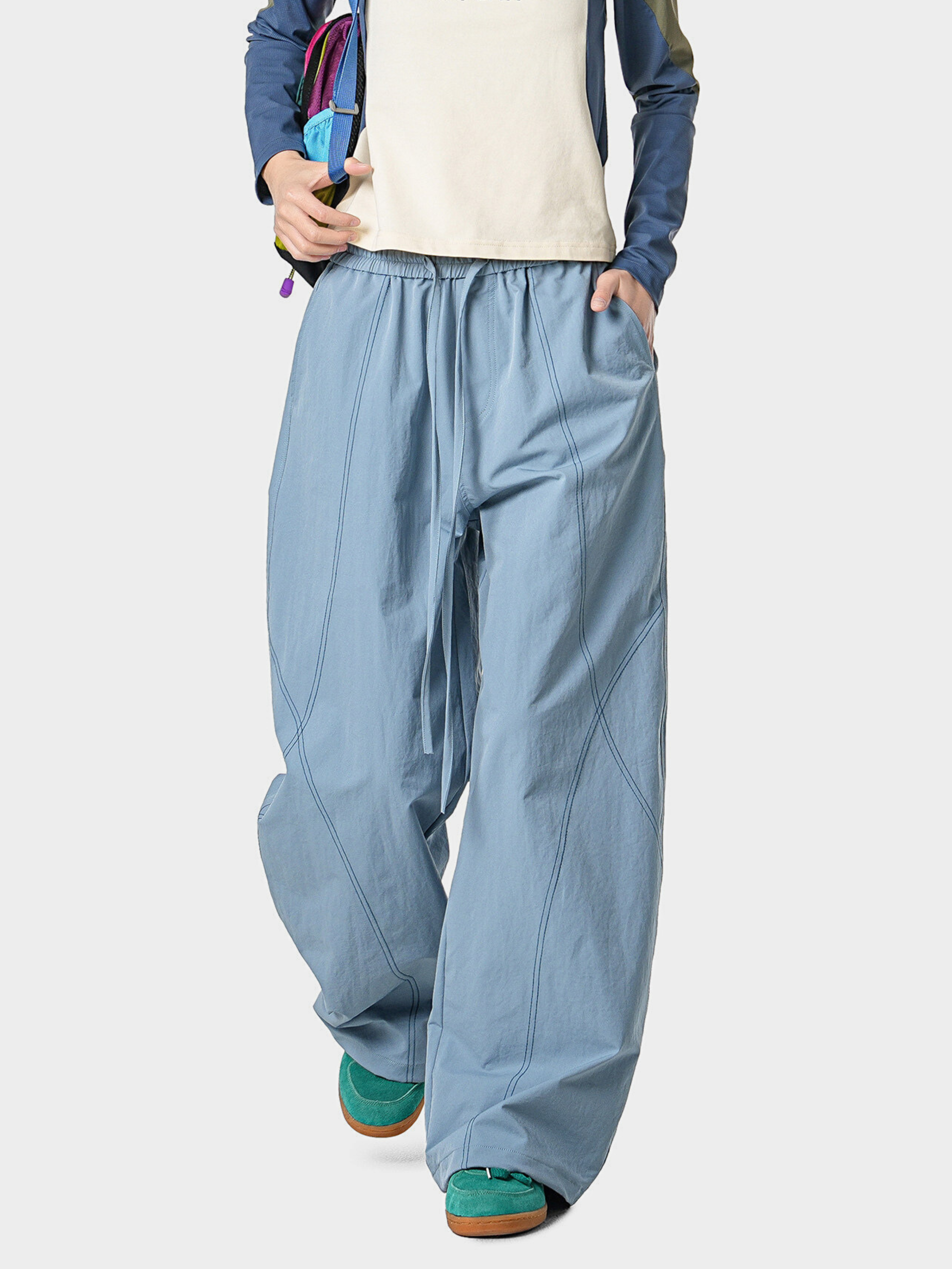 Stormrush - Contrast-Stitch Water-Repellent Paratrooper Pants